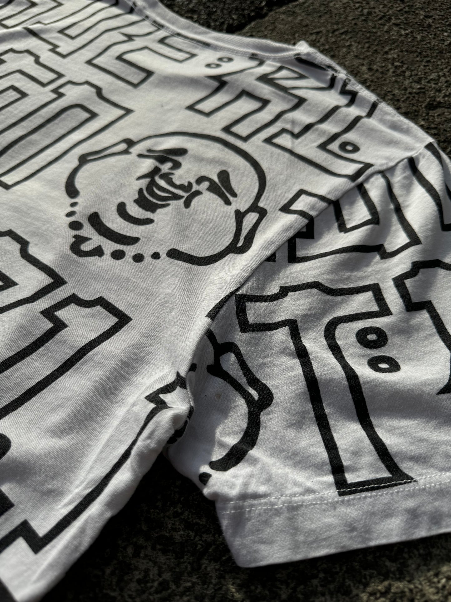 True Religion White Print Tshirt
