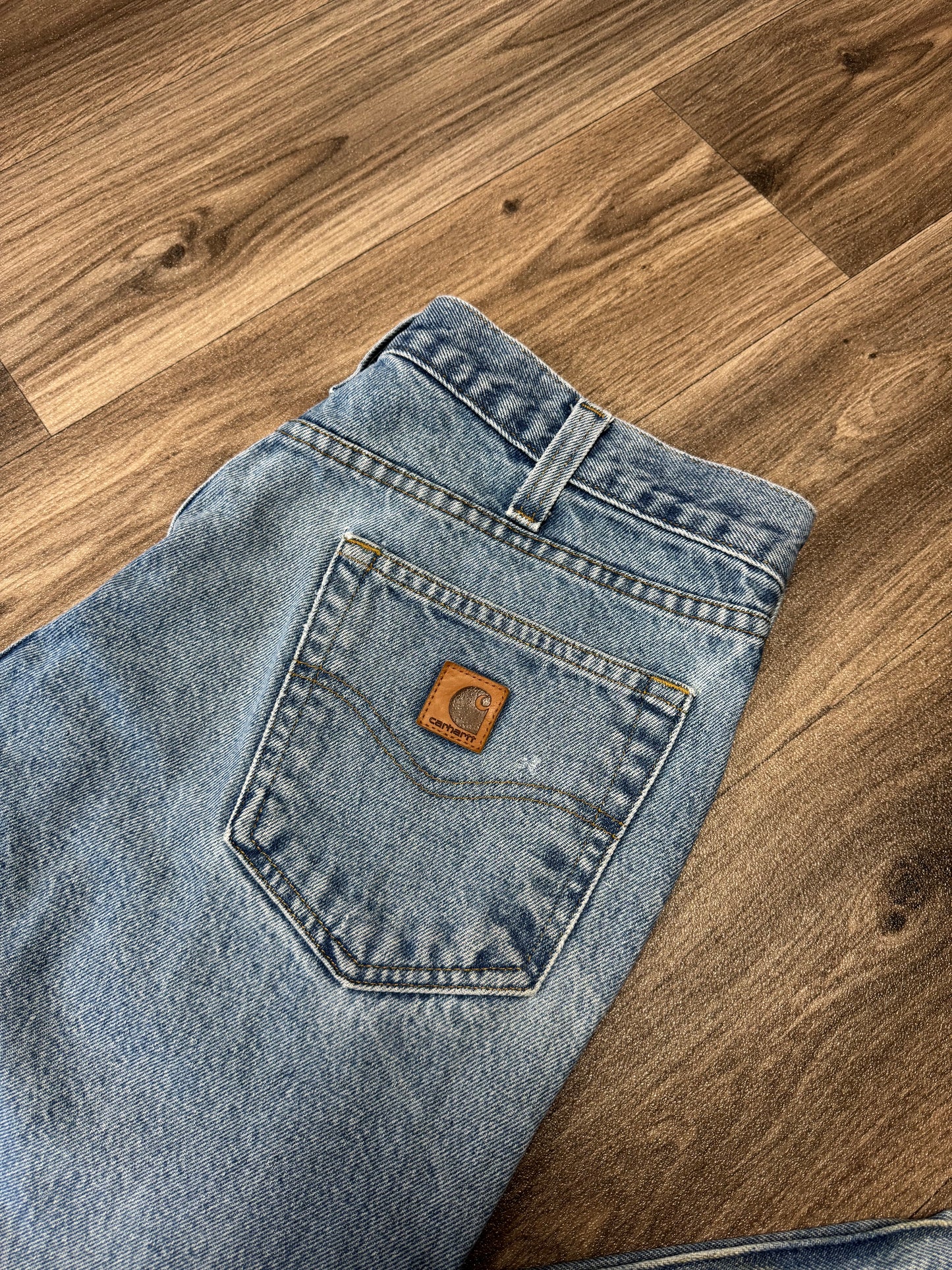 Carhartt Blue Denim Knee Patch Jeans