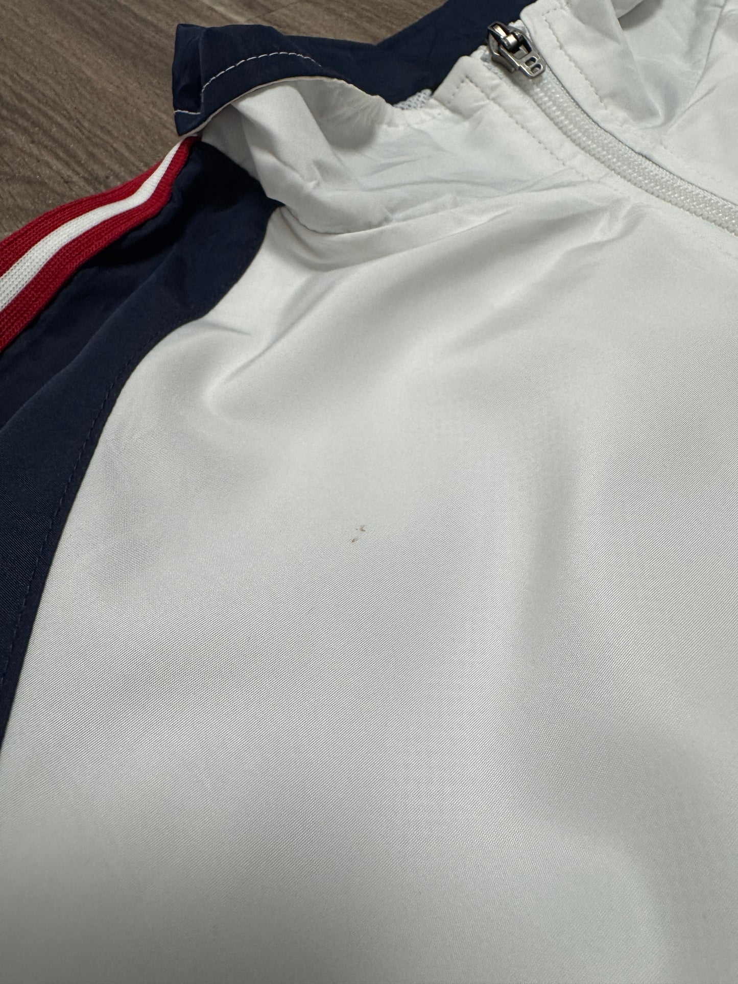 White and Navy Nike Track Jacket