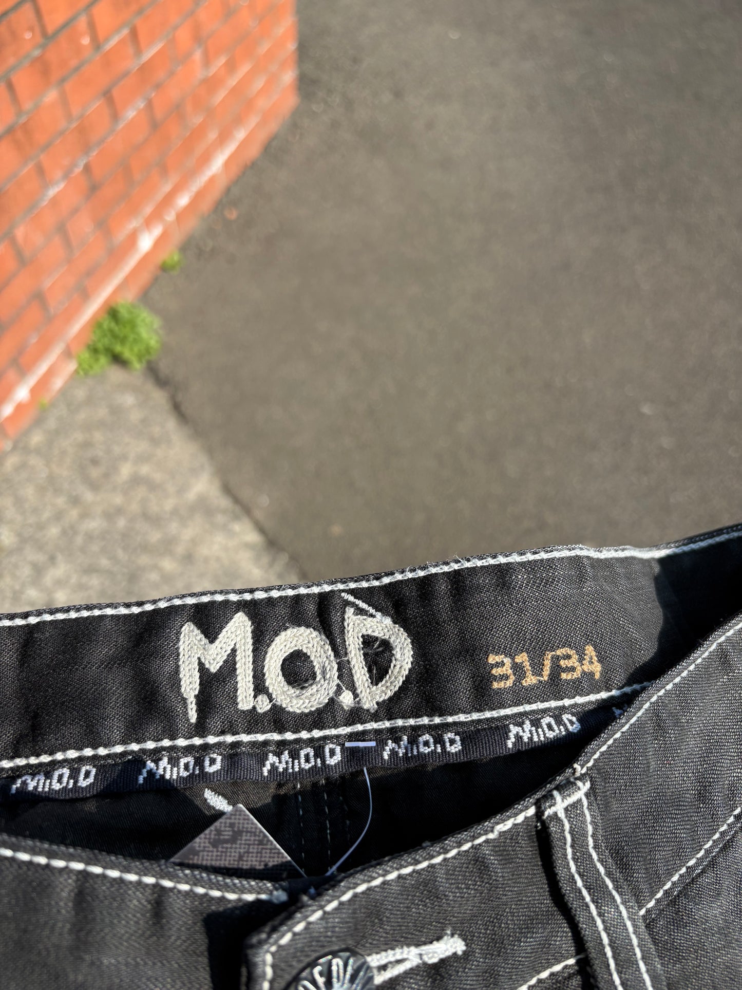 M.O.D Black Contrast Stitch Jeans