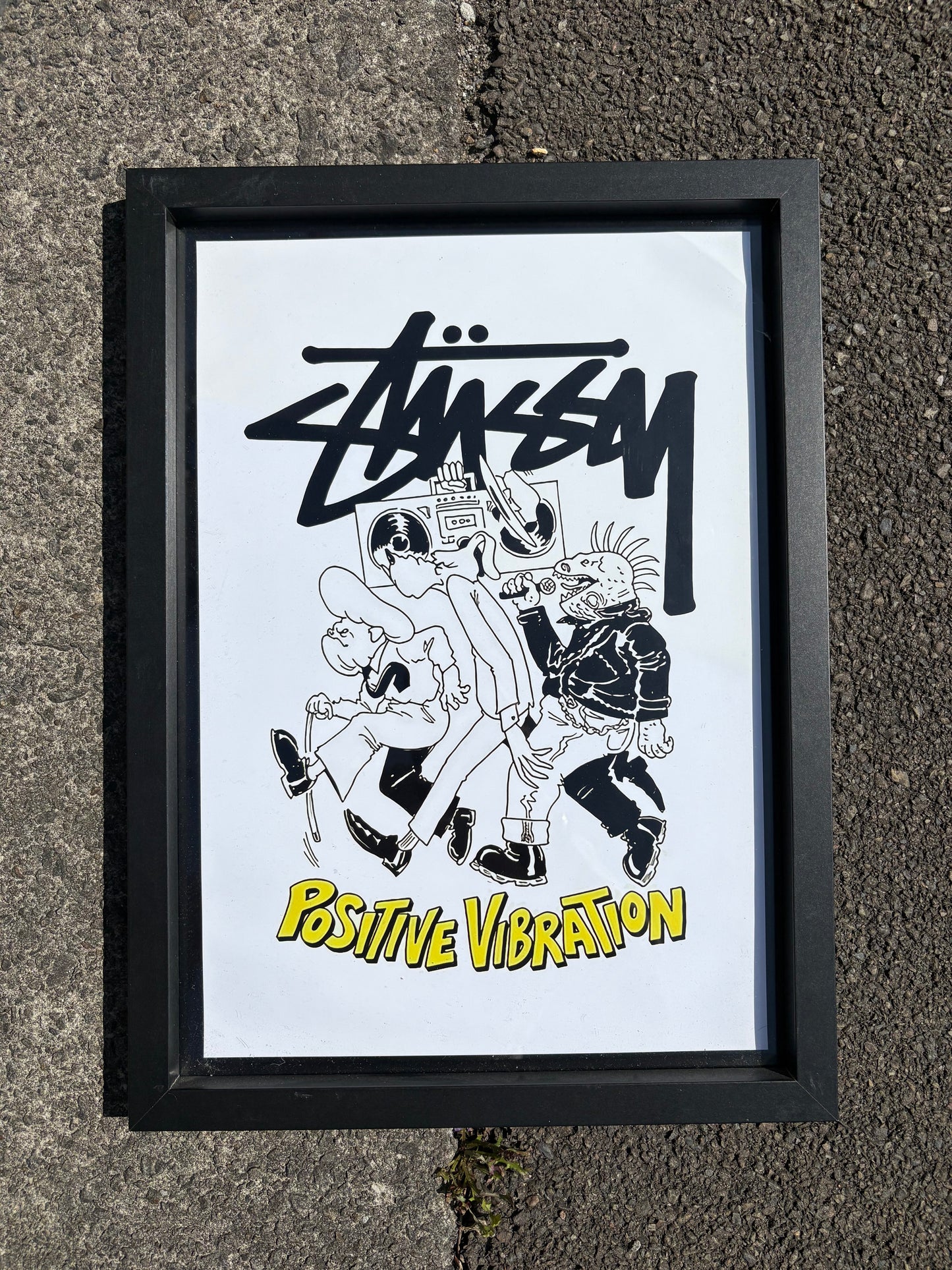 Stüssy Positive Vibrations A3 Framed Print
