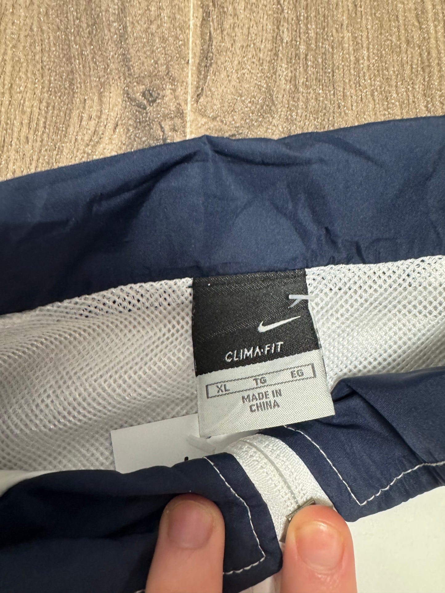 White and Navy Nike Track Jacket
