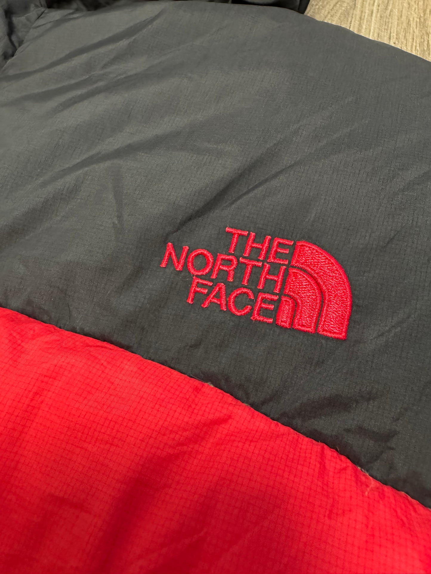 Red North Face Puffer Coat