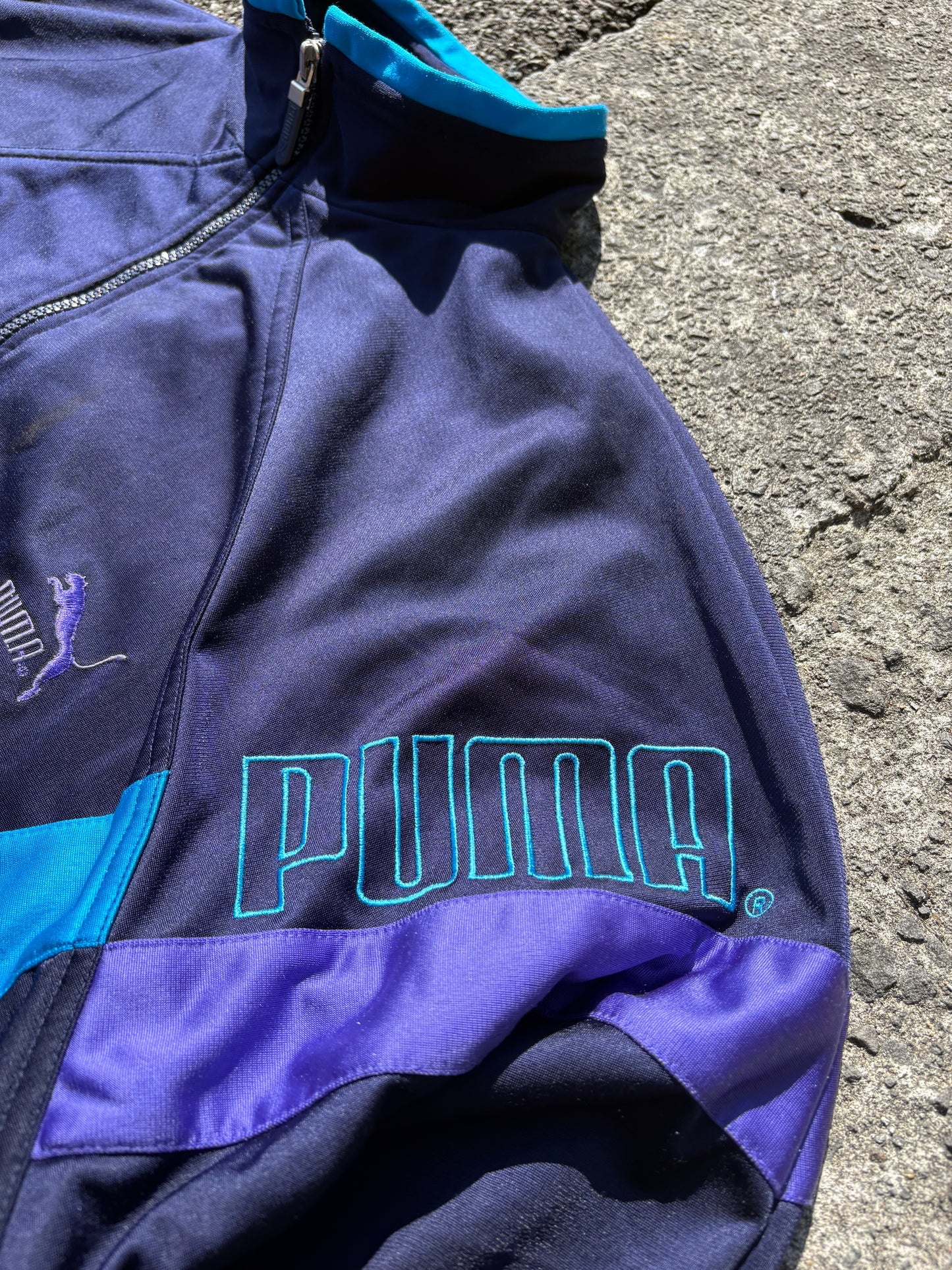 Vintage Puma Purple Track Jacket