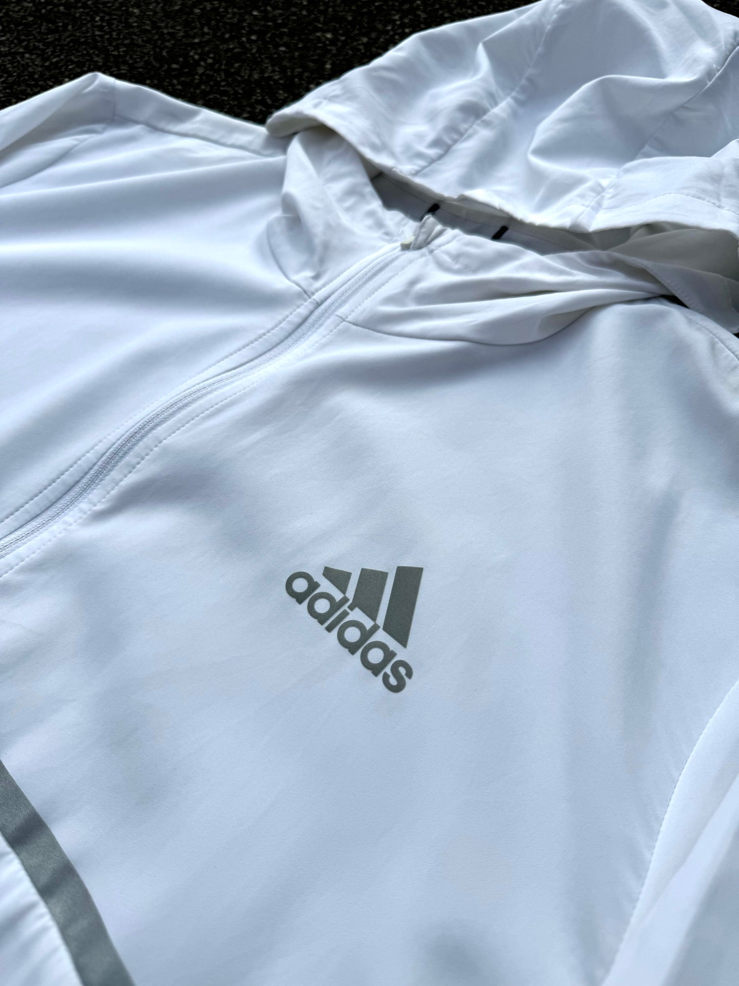 Adidas White Running Jacket