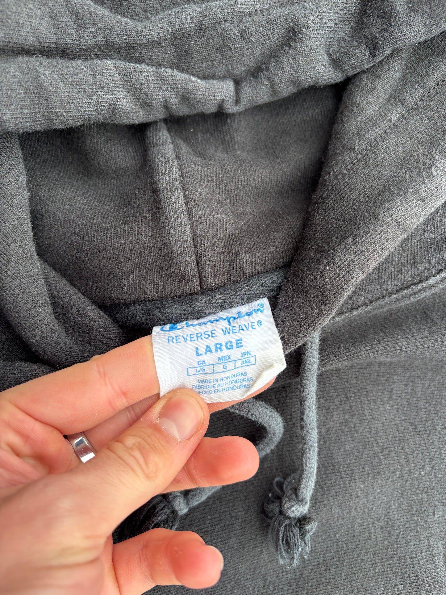 Vintage Black Champion Hoodie