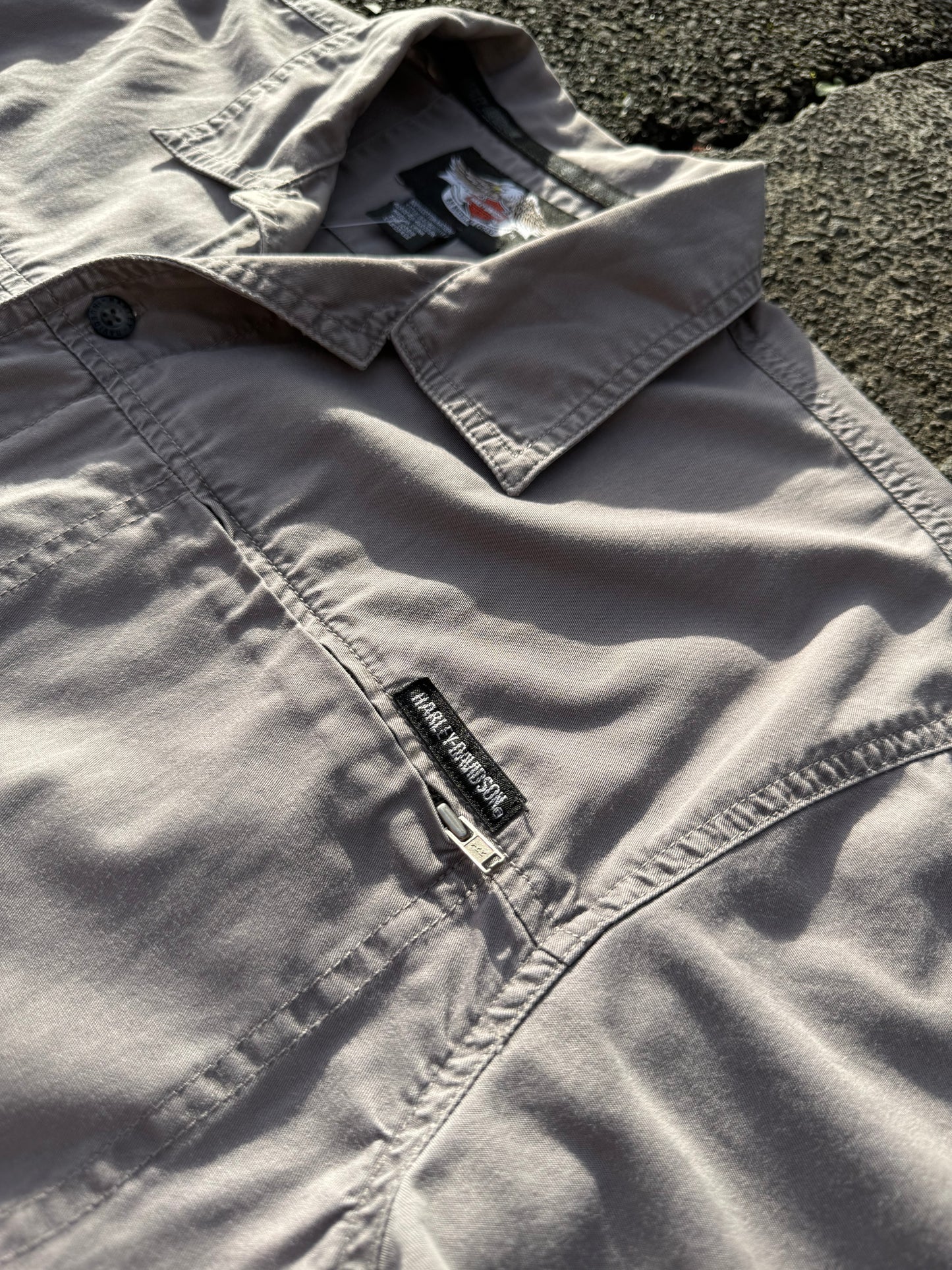 Harley Davidson Grey Button Shirt