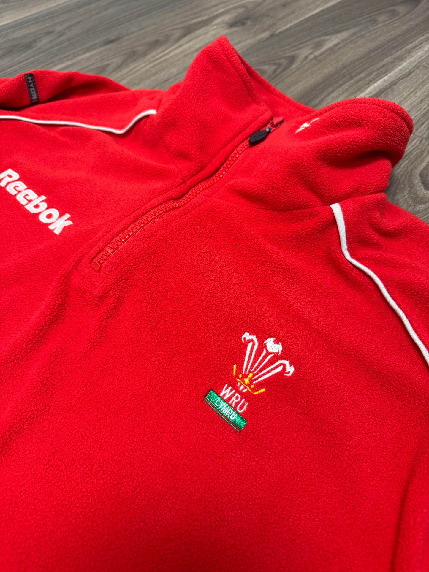 Wales WRU Vintage Reebok Red Fleece