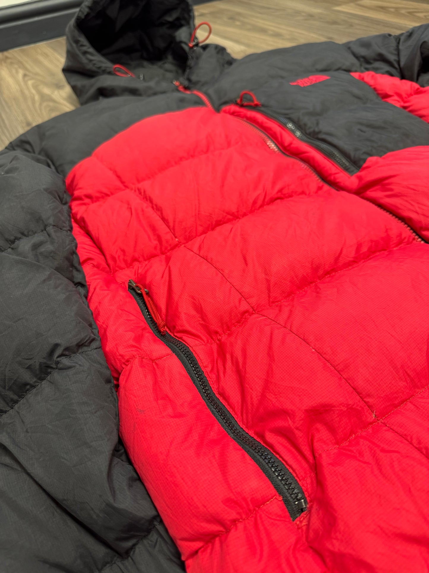 Red North Face Puffer Coat