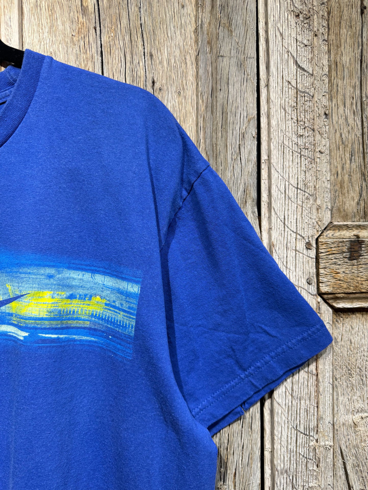 Vintage Nike Blue Glitch Logo Tee