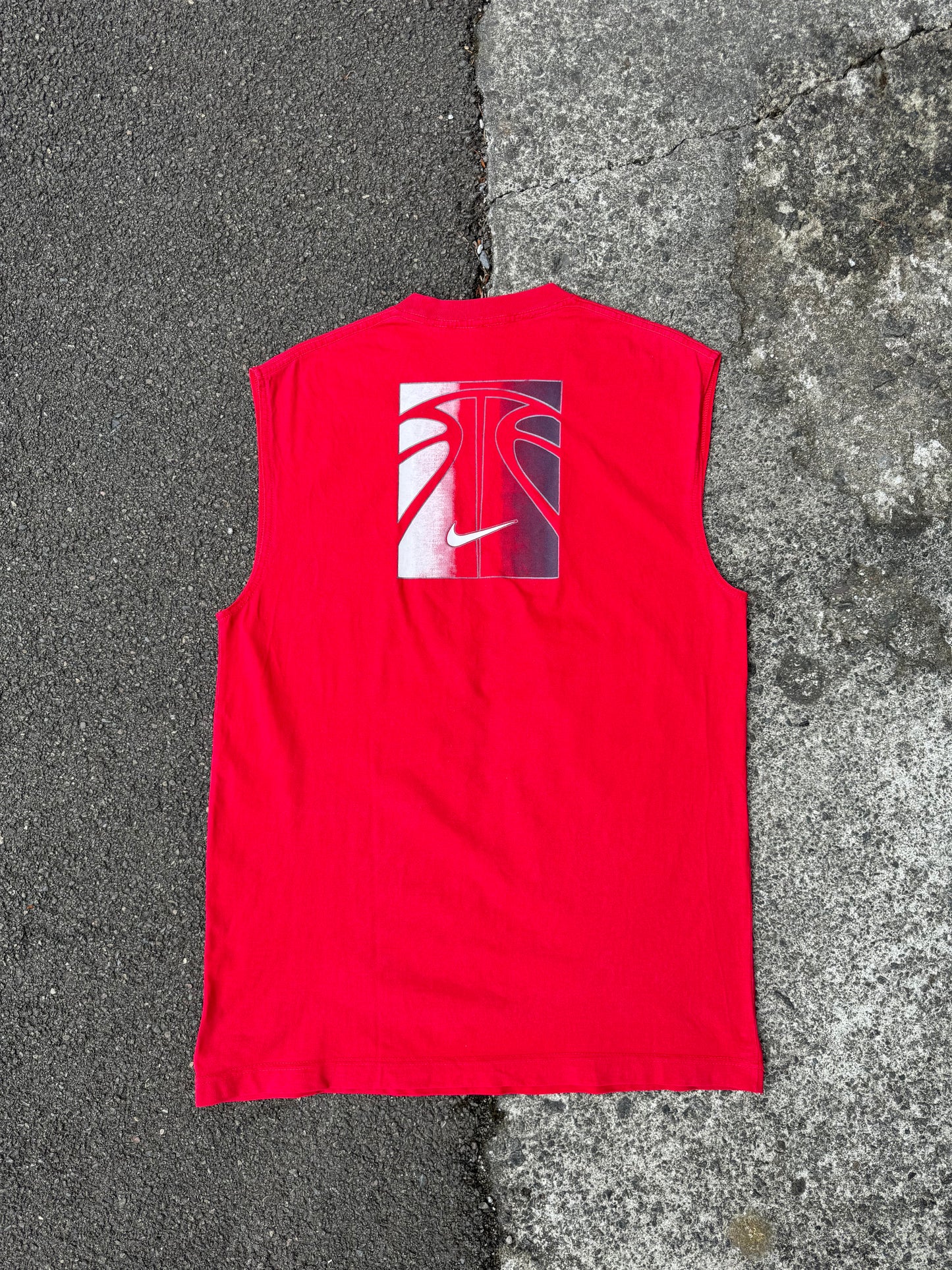Vintage Red Nike Basketball Graphic Vest