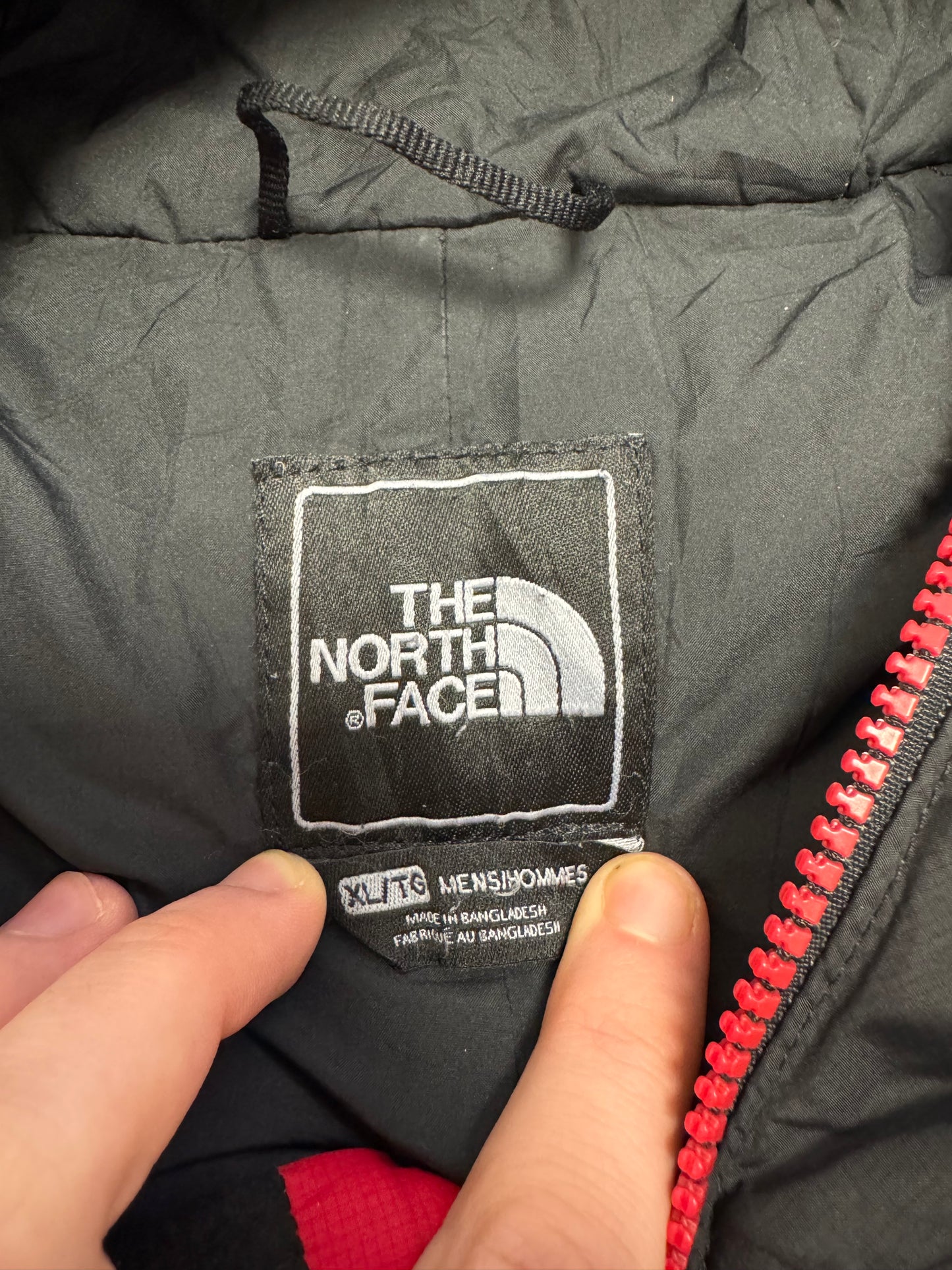 Red North Face Puffer Coat