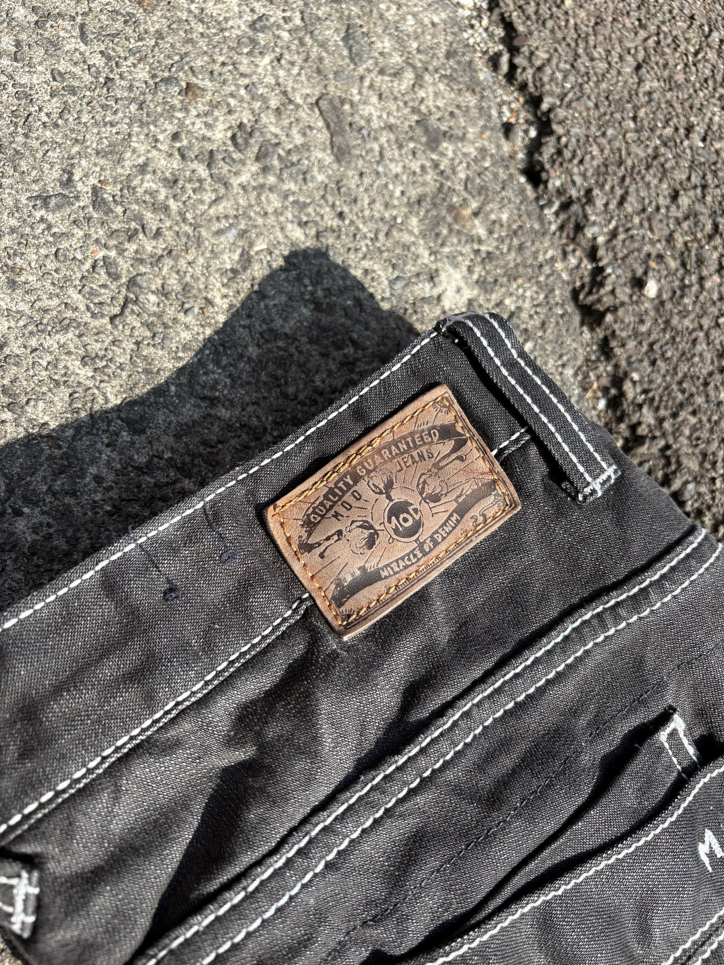 M.O.D Black Contrast Stitch Jeans