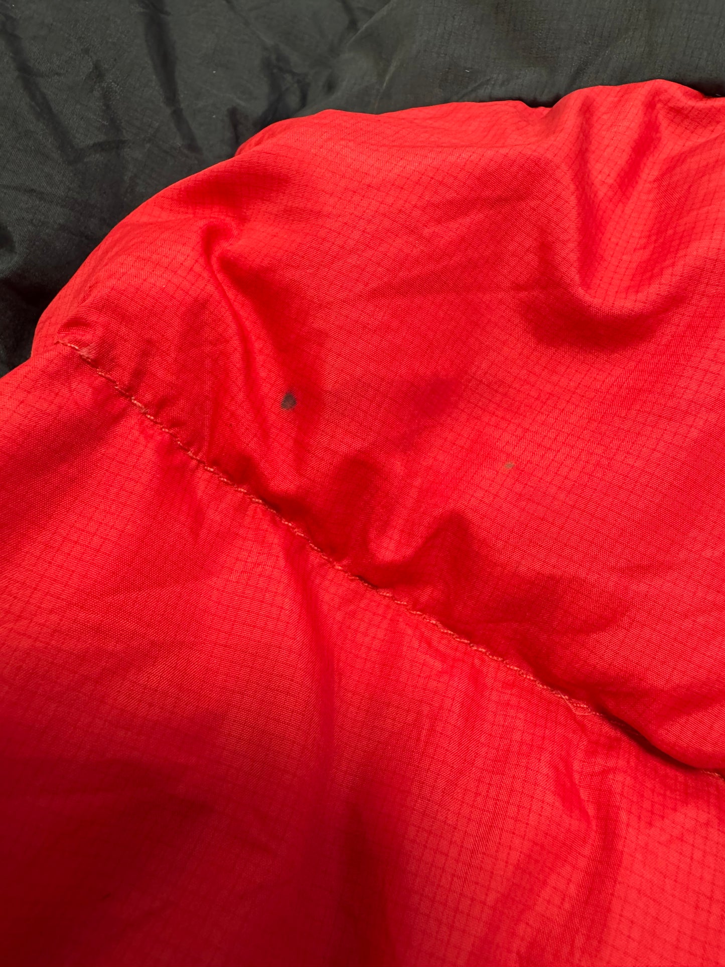 Red North Face Puffer Coat