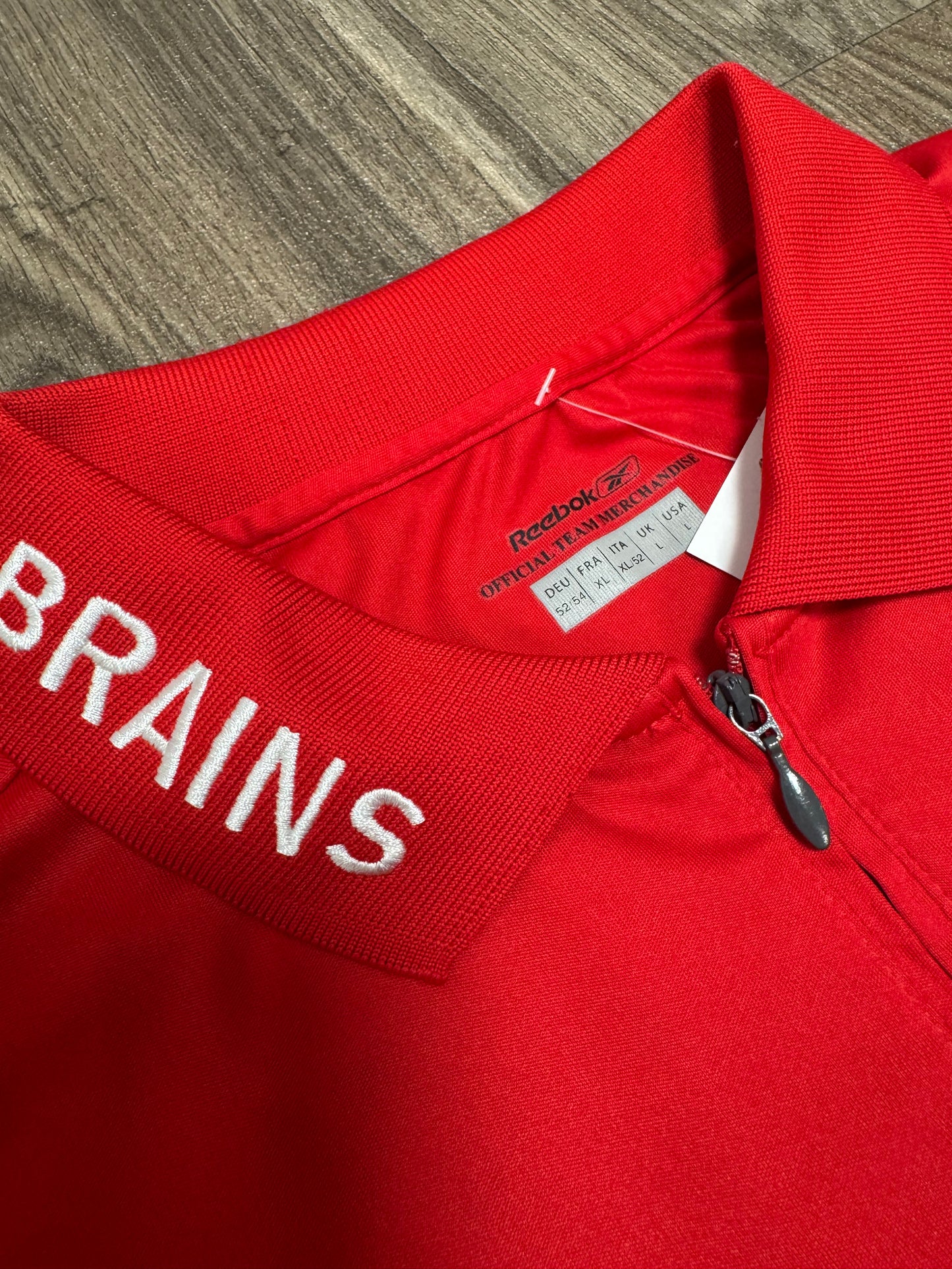Wales WRU Red Reebok Polo Zip Shirt