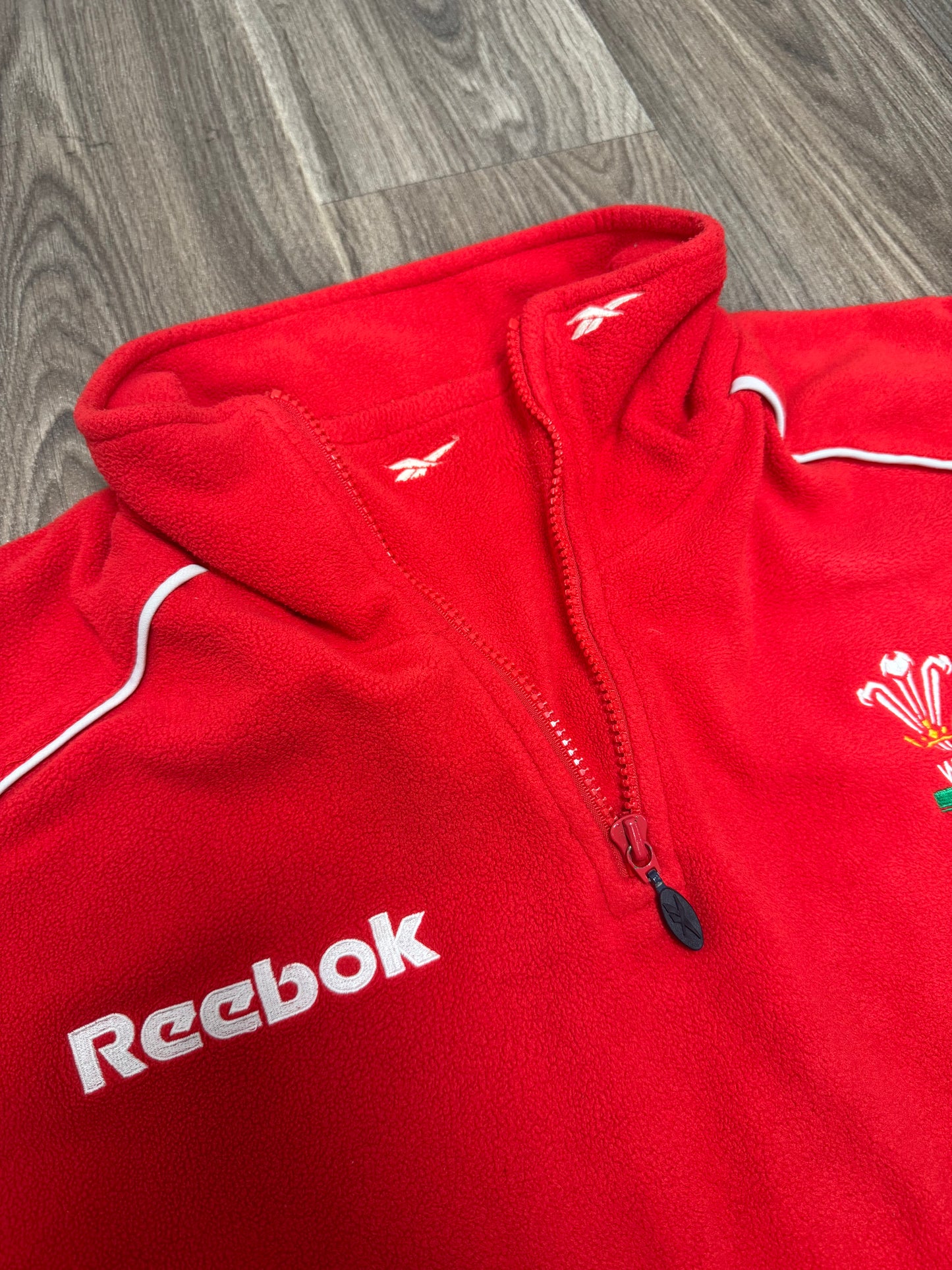Wales WRU Vintage Reebok Red Fleece