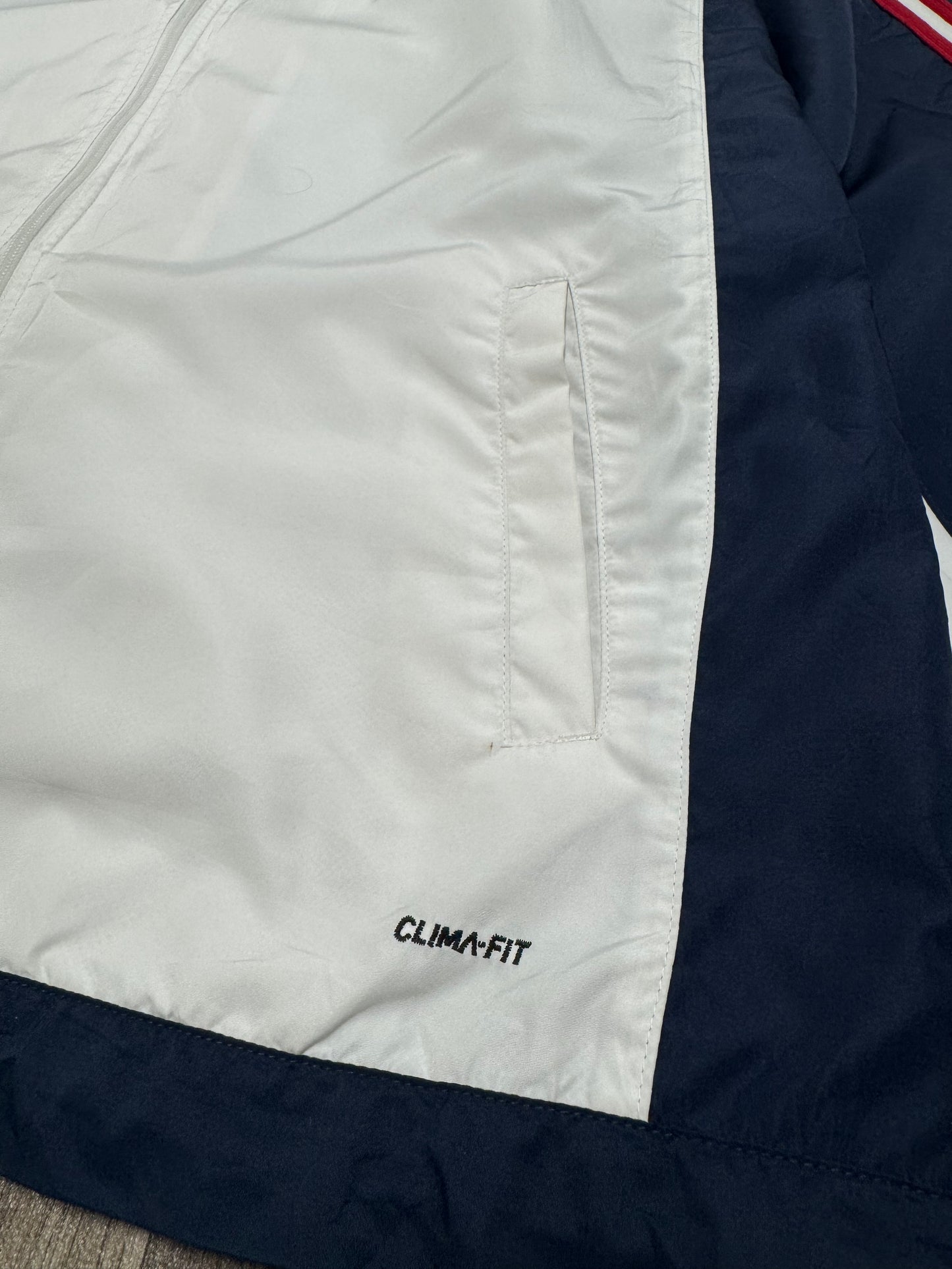 White and Navy Nike Track Jacket