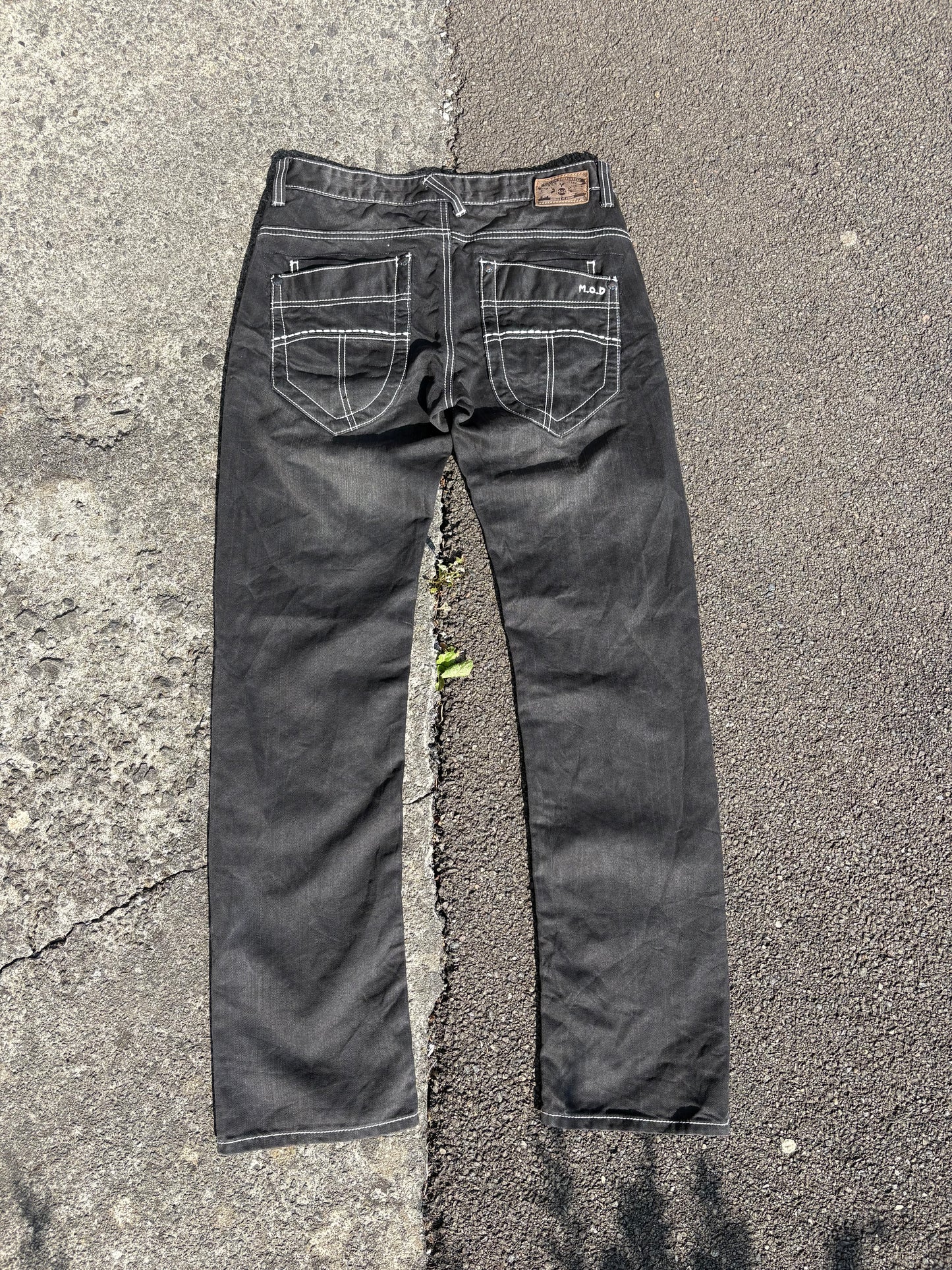 M.O.D Black Contrast Stitch Jeans
