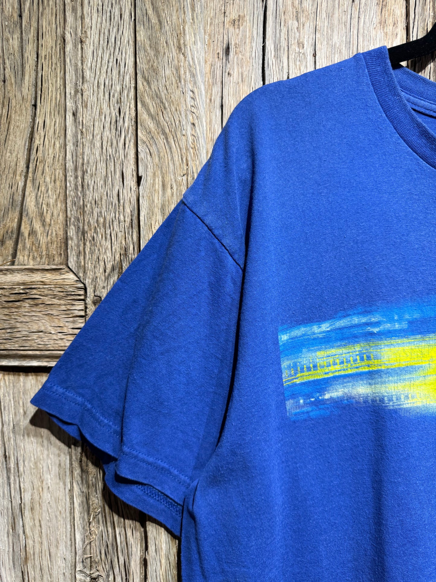 Vintage Nike Blue Glitch Logo Tee