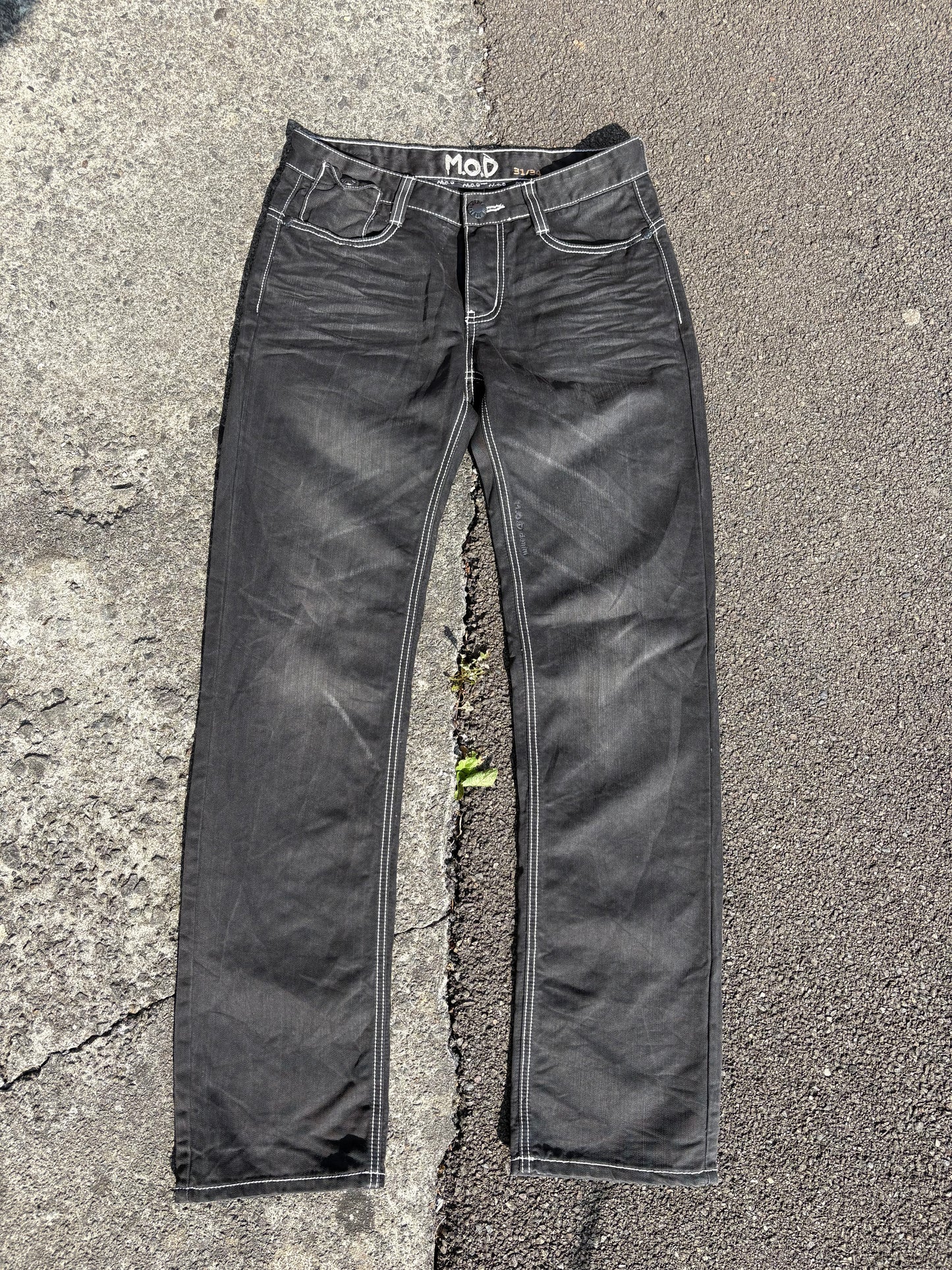 M.O.D Black Contrast Stitch Jeans
