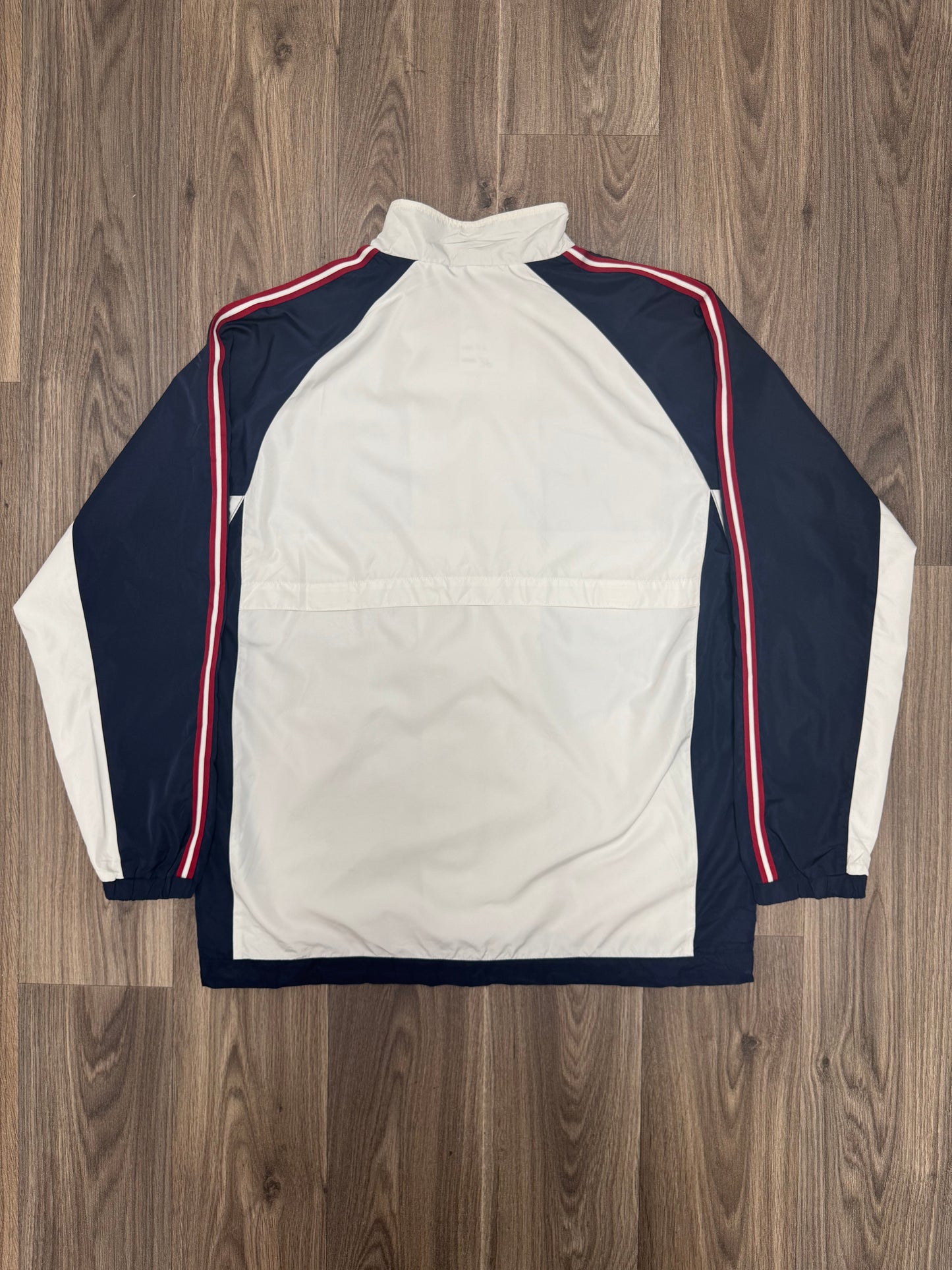 White and Navy Nike Track Jacket