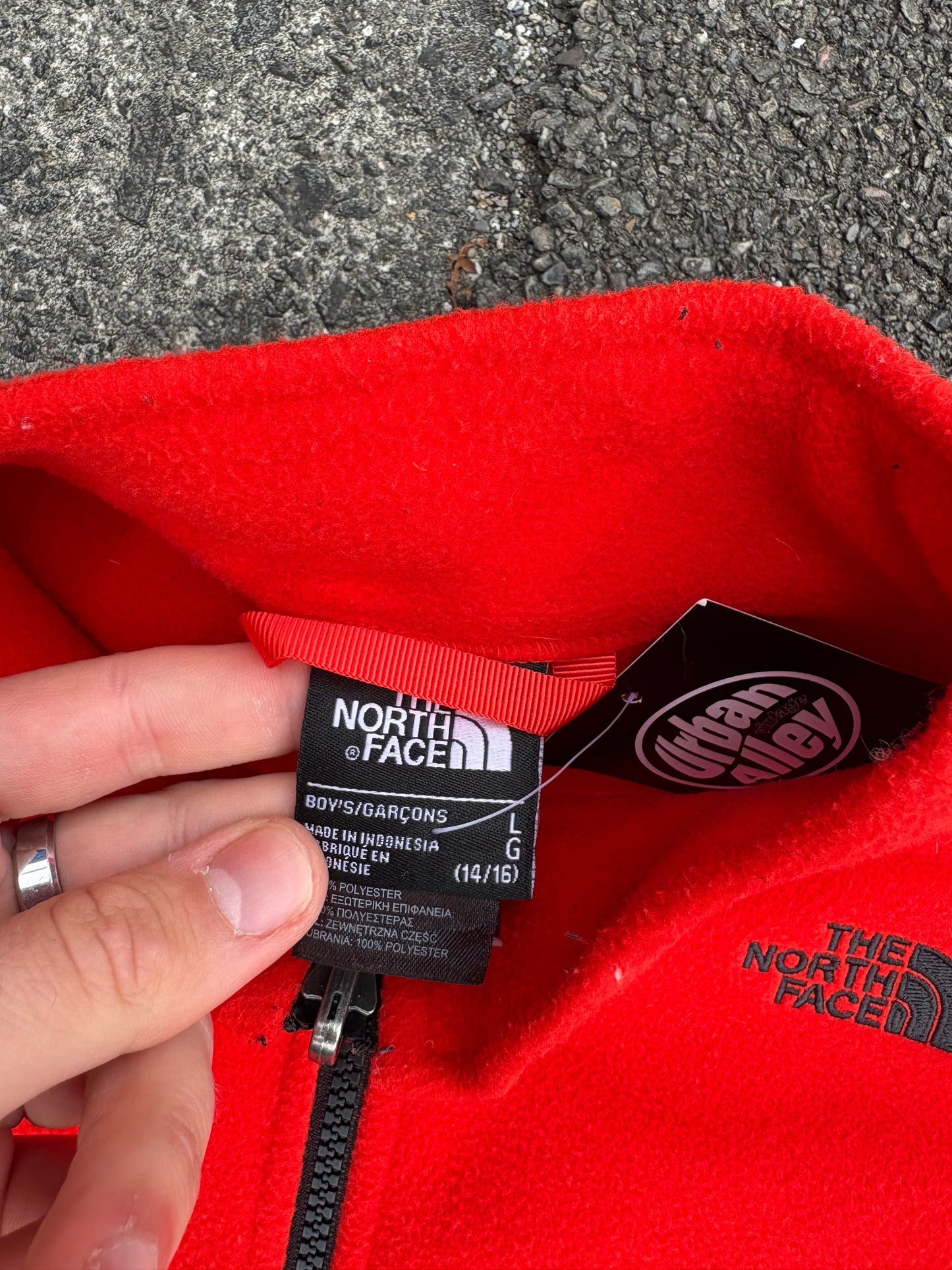 The North Face Orange Zip Fleece