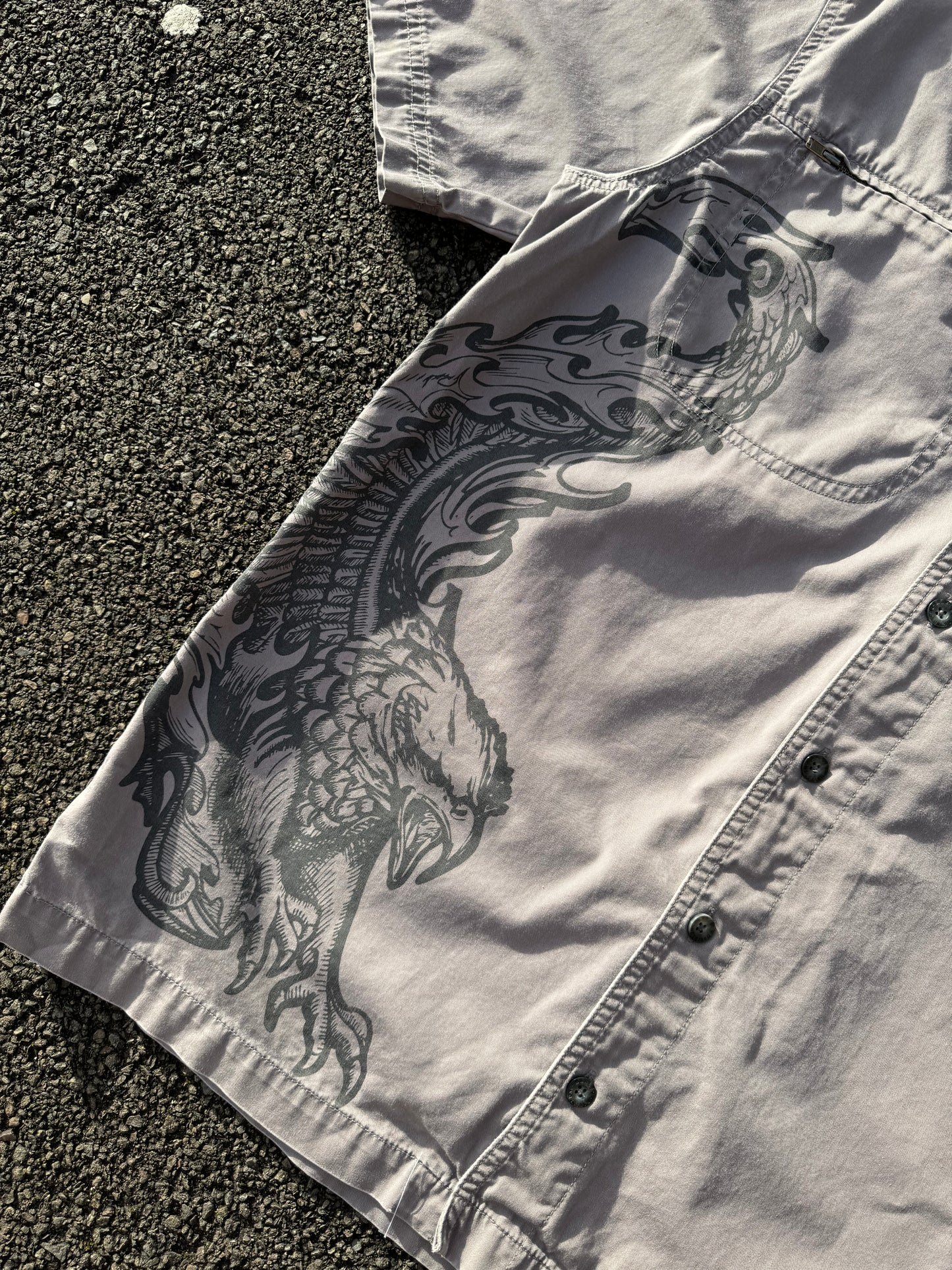 Harley Davidson Grey Button Shirt