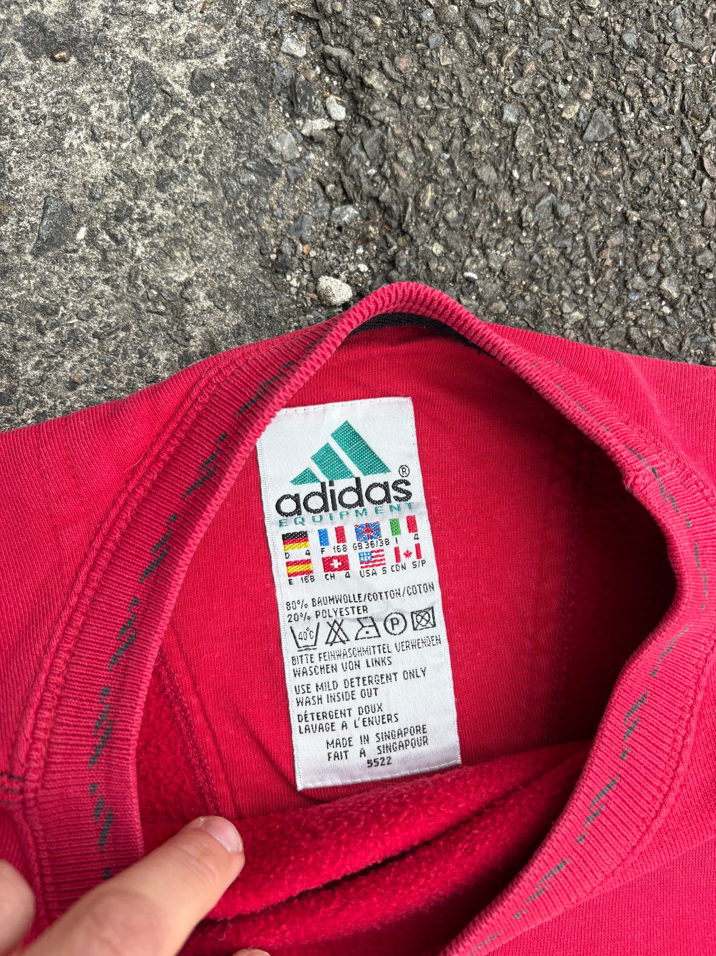 Vintage Adidas Equipment Red Sweatshirt