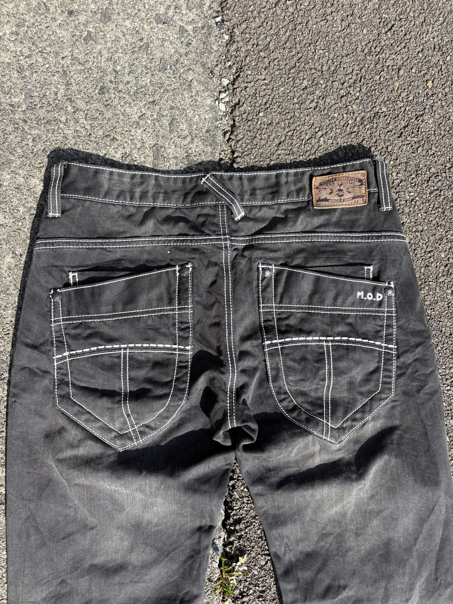 M.O.D Black Contrast Stitch Jeans