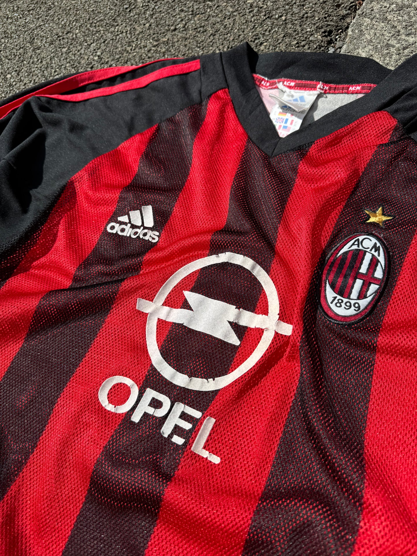 Black A.C Milan Adidas Football Shirt