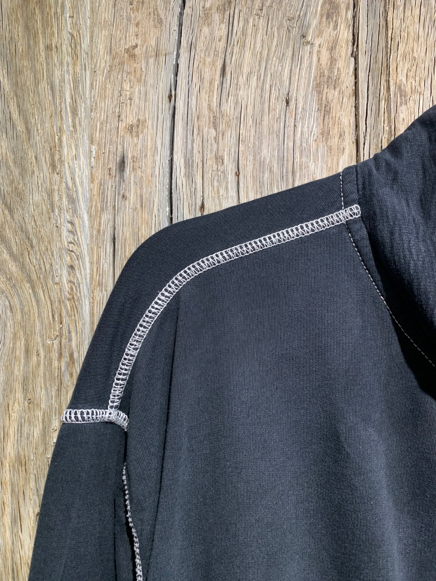 Black Nautica Contrast Stitch 1/4 Zip Jumper