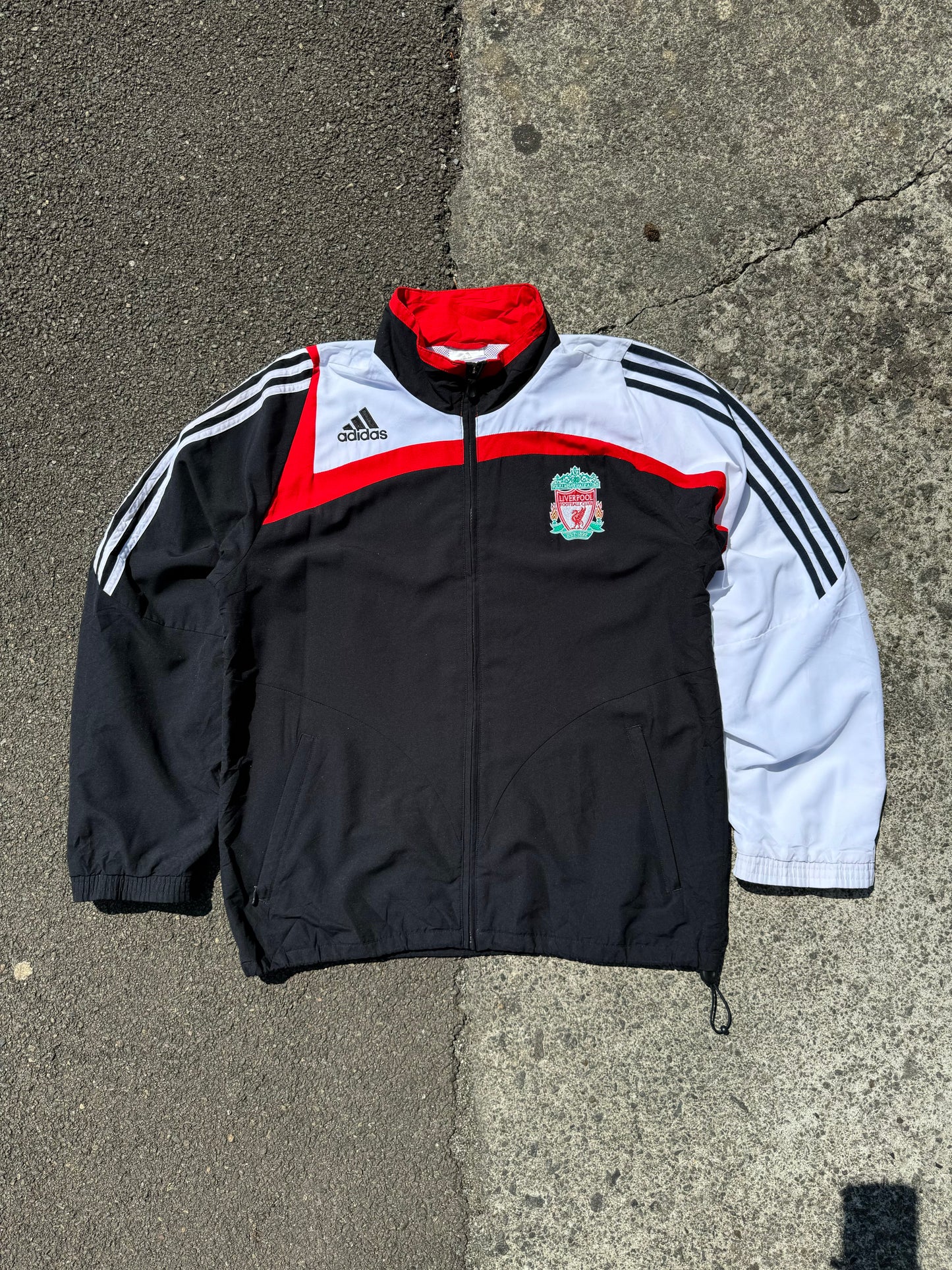 Black Adidas Liverpool Warmup Jacket 2008