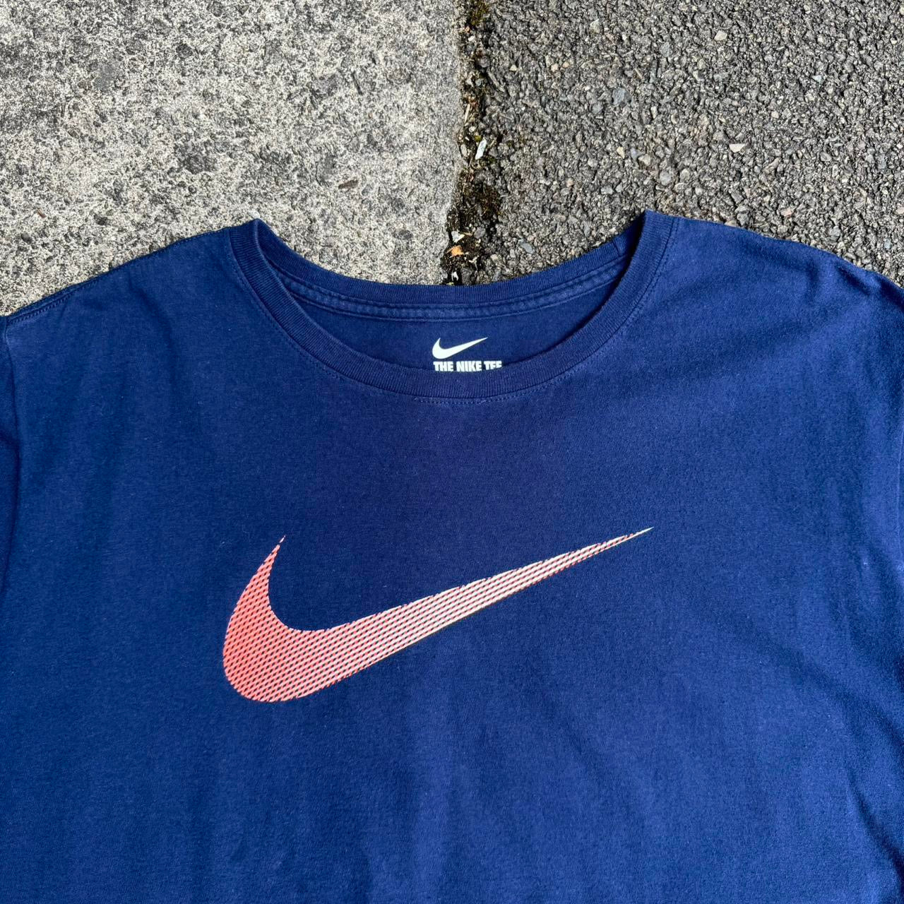 Nike Navy Swoosh Logo Tee