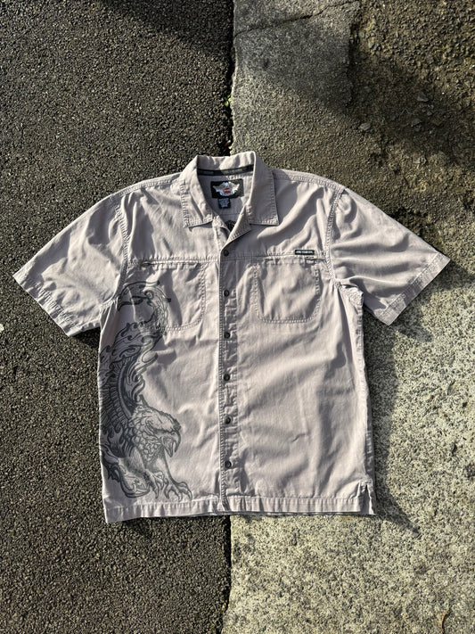 Harley Davidson Grey Button Shirt