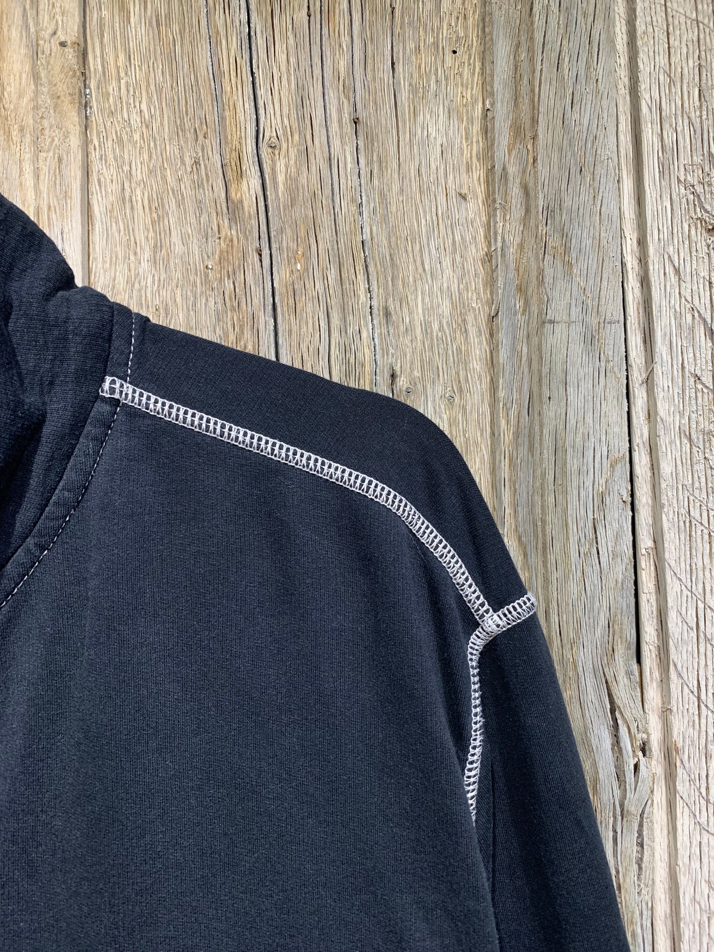Black Nautica Contrast Stitch 1/4 Zip Jumper