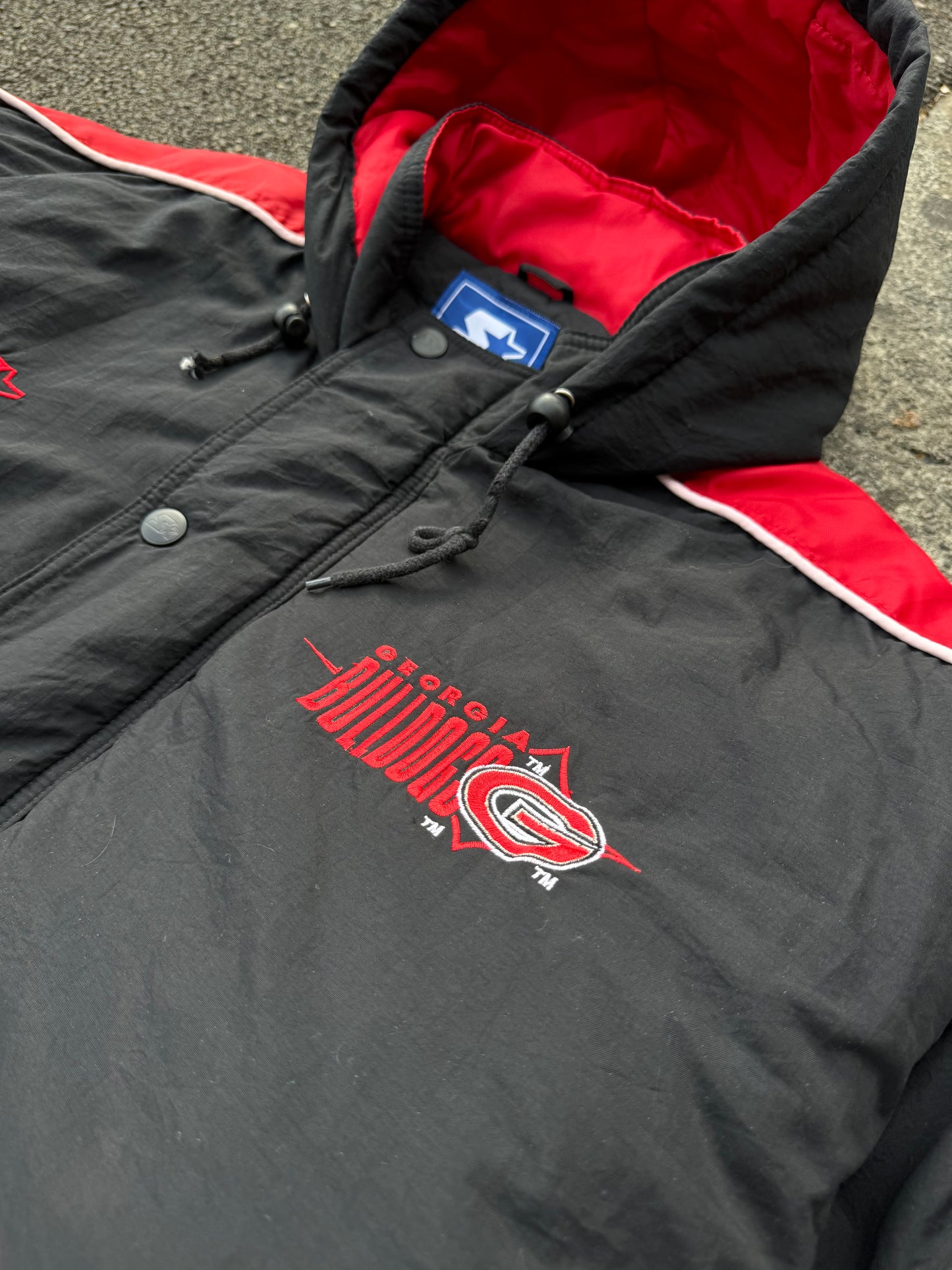 Vintage Georgia Bulldogs Starter Puffer Jacket