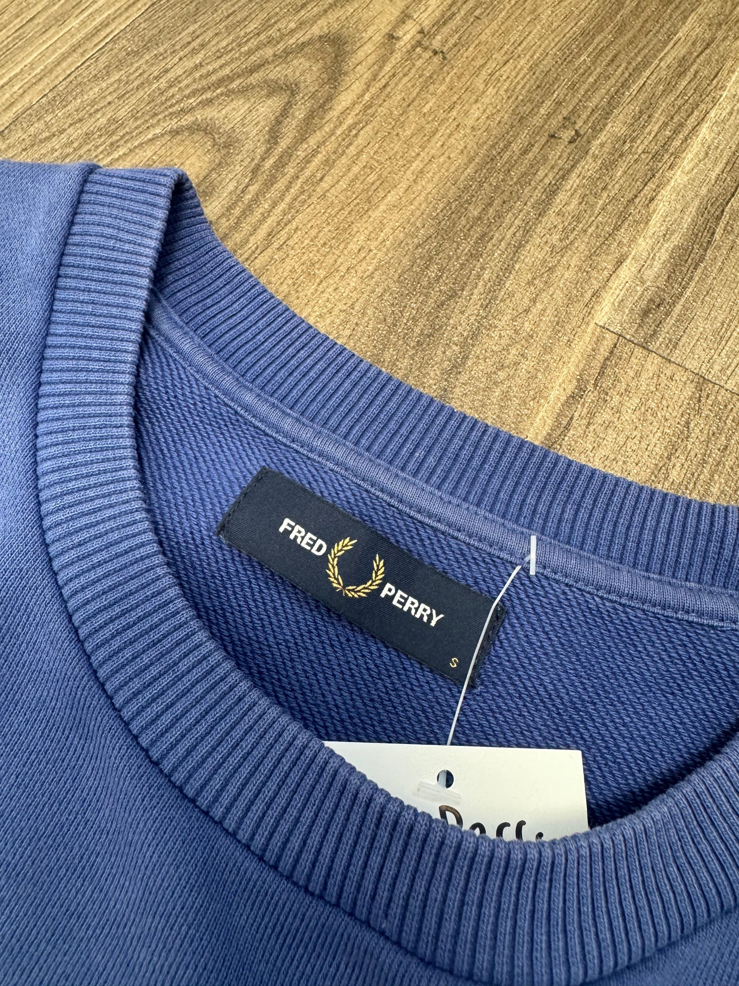 Fred Perry Blue Embroidered Sweatshirt