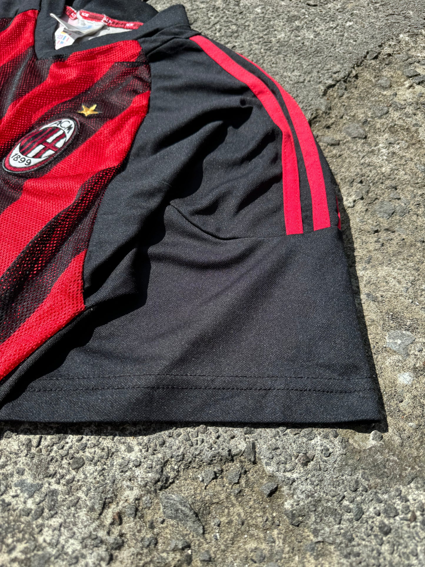 Black A.C Milan Adidas Football Shirt
