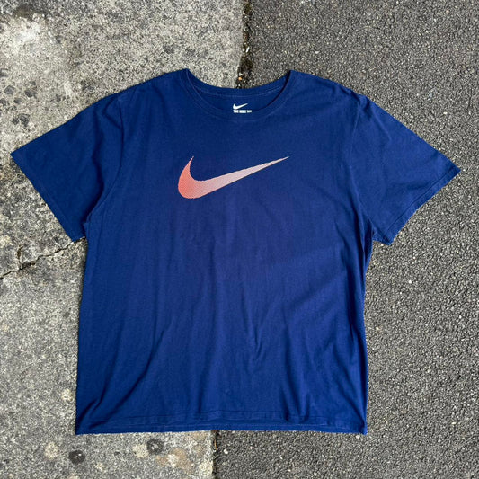 Nike Navy Swoosh Logo Tee