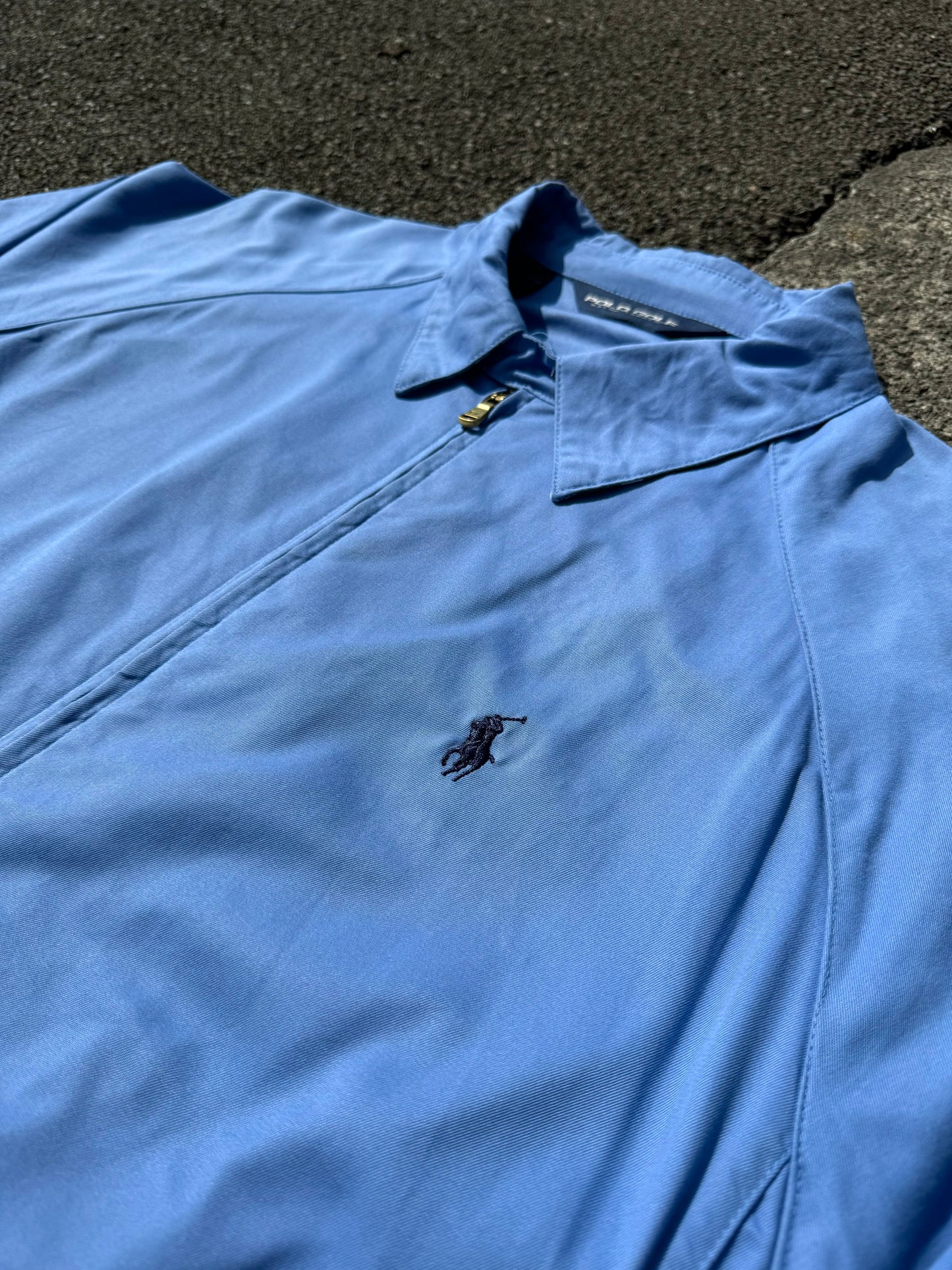 Vintage Ralph Lauren Blue Golf Bomber Jacket