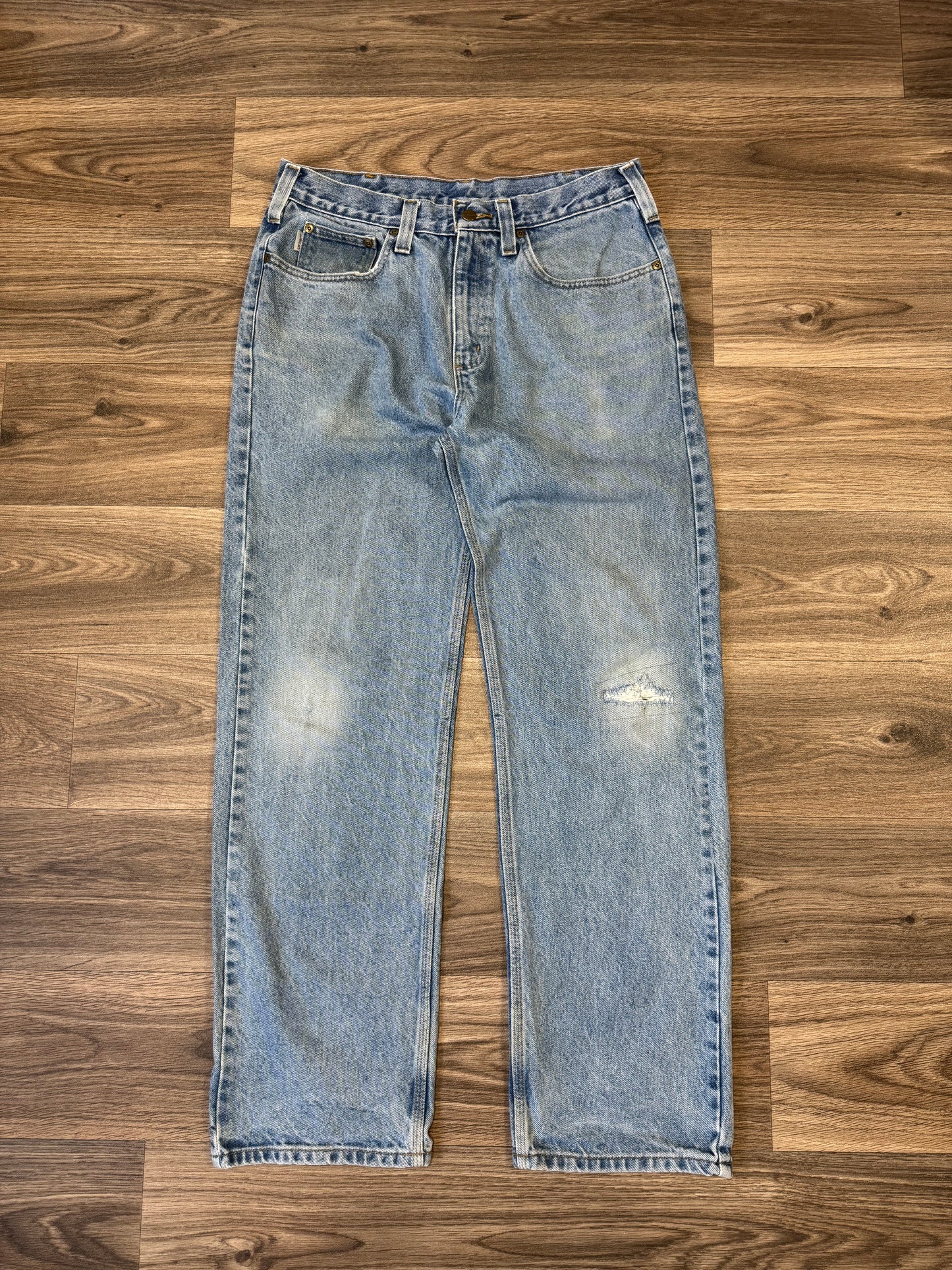 Carhartt Blue Denim Knee Patch Jeans