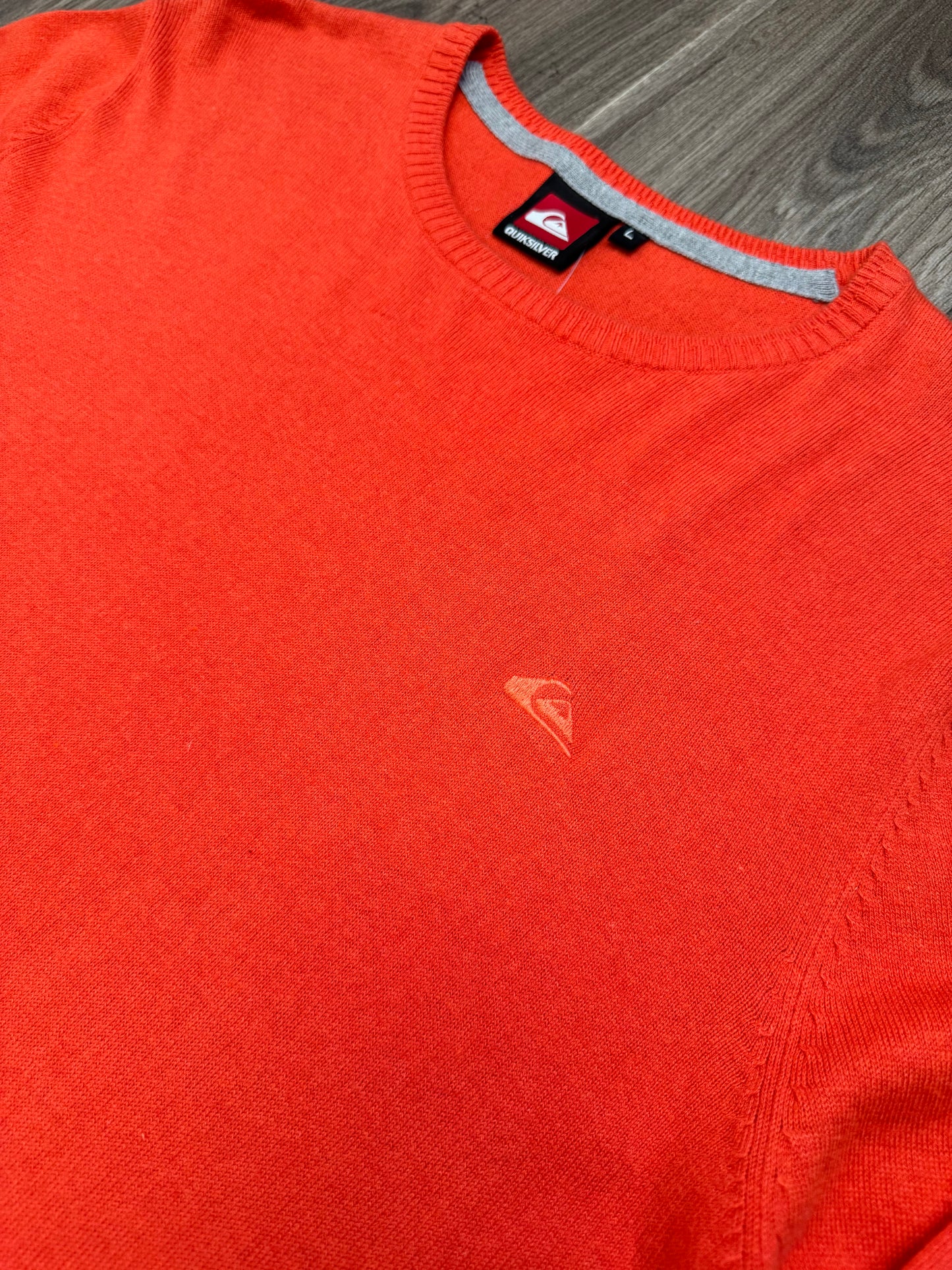 Vintage Embroidered Quiksilver Orange Sweatshirt