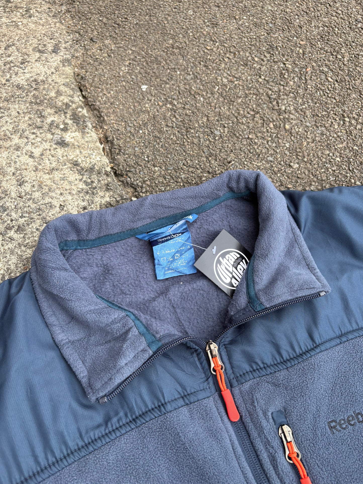 Y2K Reebok Navy Zip Fleece