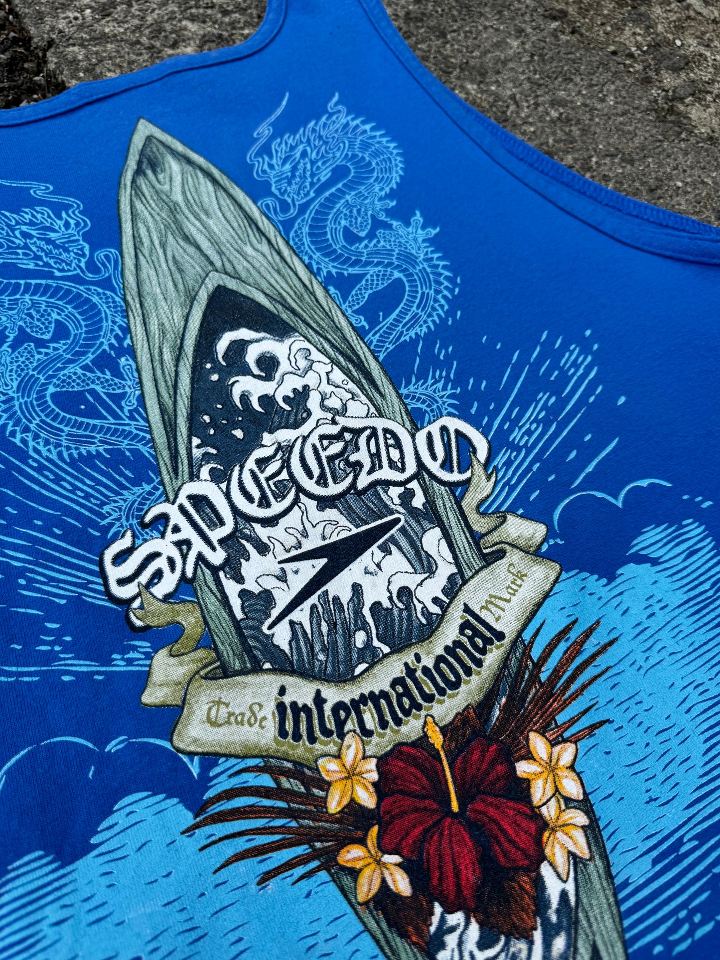 Vintage Blue Speedo Surf Vest