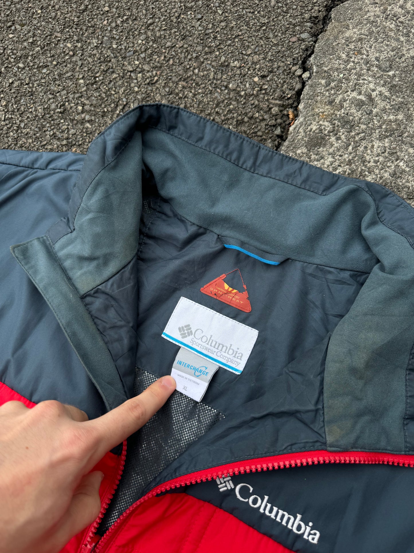 Columbia Red Omni-Heat Micropuff Jacket