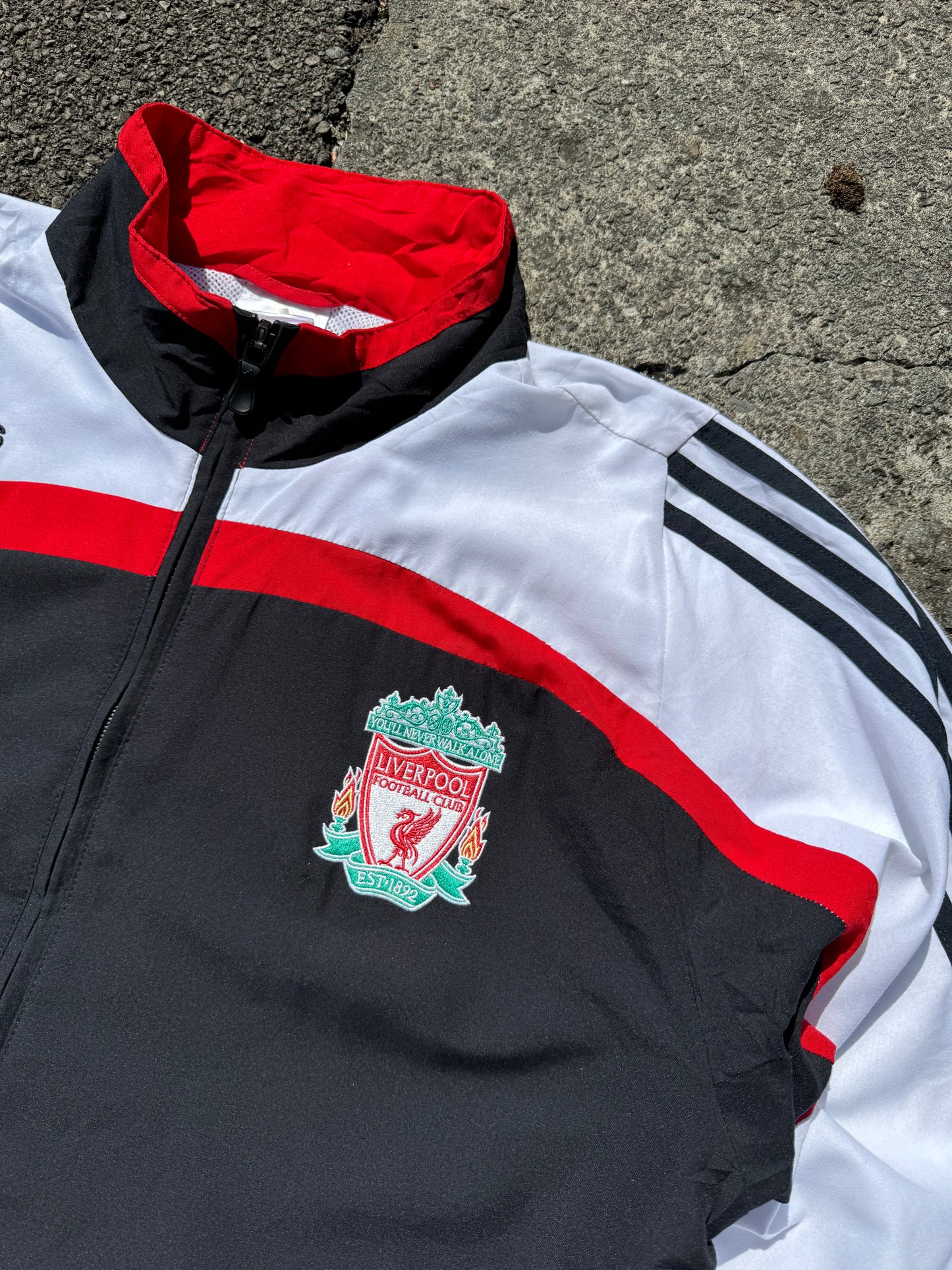 Black Adidas Liverpool Warmup Jacket 2008