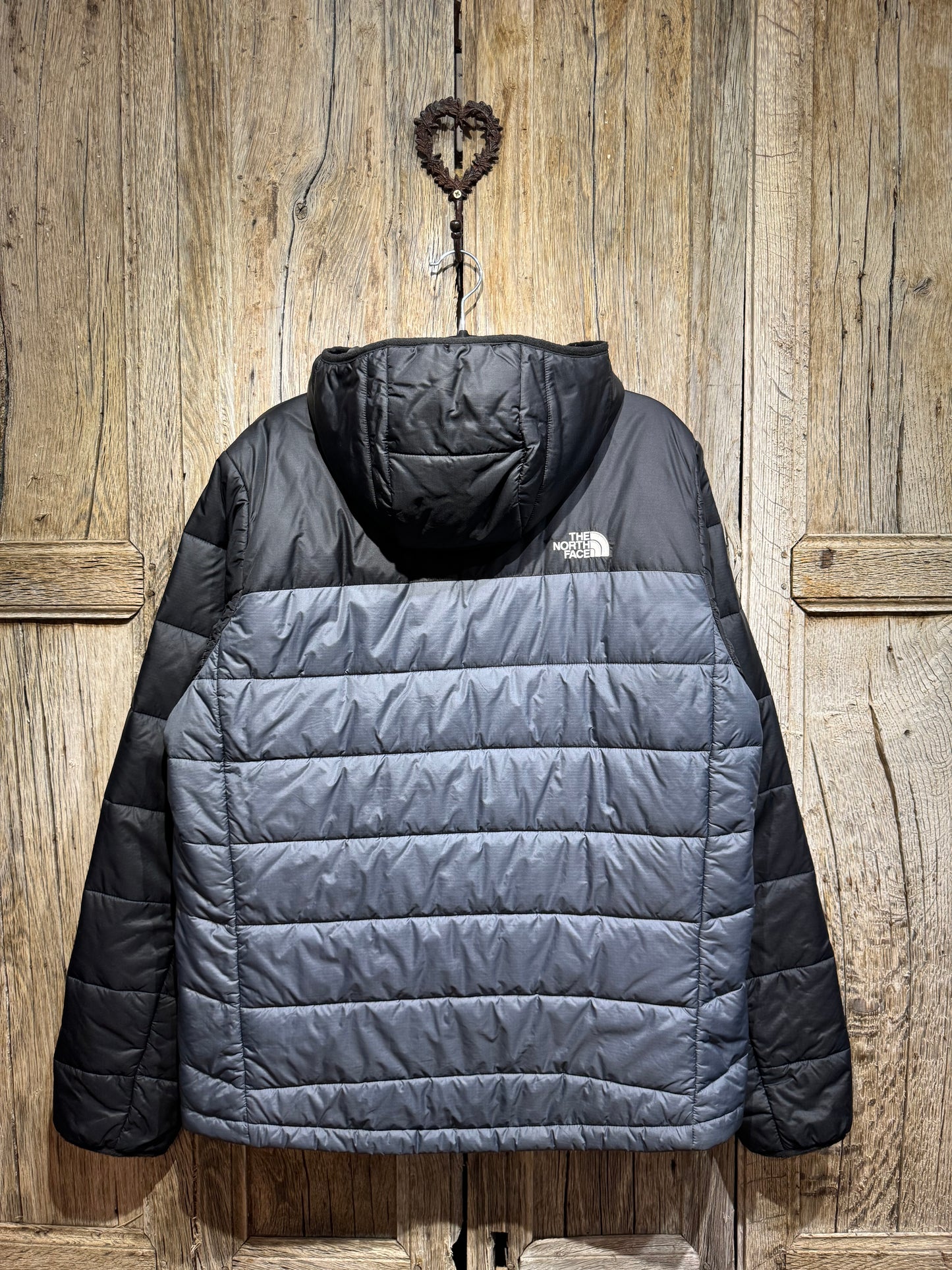 Grey North Face Synthetic Puffer Jacket