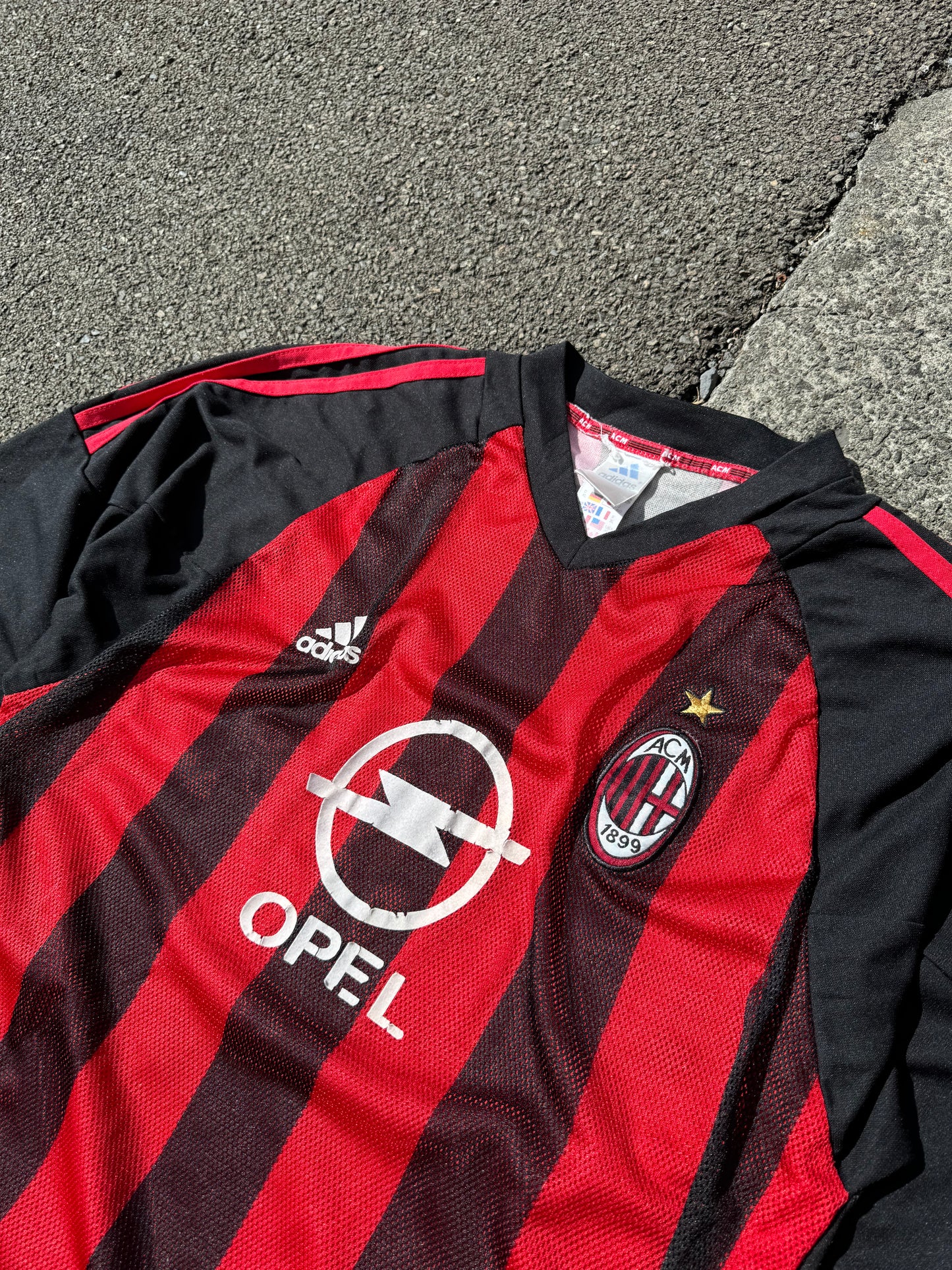 Black A.C Milan Adidas Football Shirt