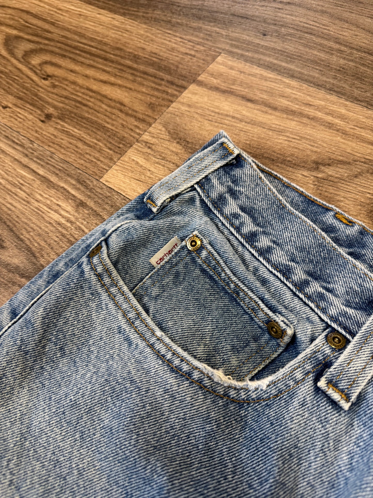 Carhartt Blue Denim Knee Patch Jeans