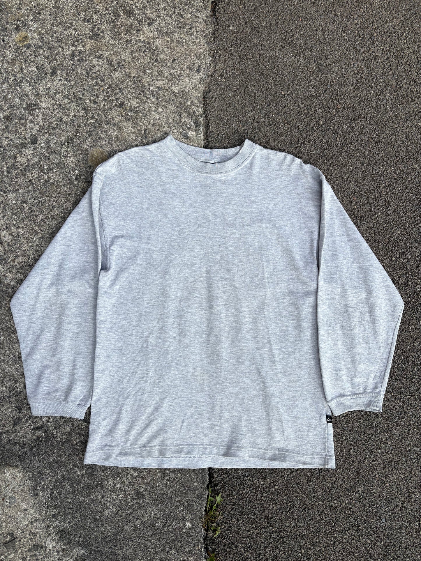 Grey Quiksilver Embroidered Sweatshirt